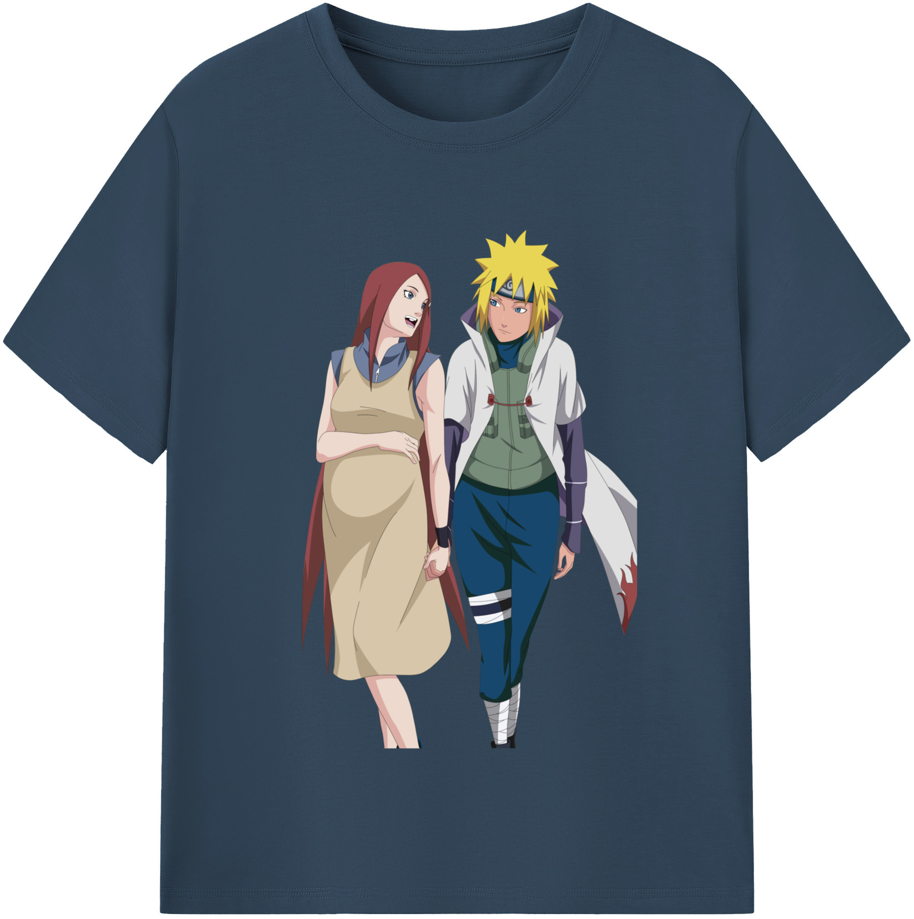 （画像用） NARUTO -ナルト- 波風 ミナト Namikaze Minato 綿100％半袖Tシャツ（フロントプリント）