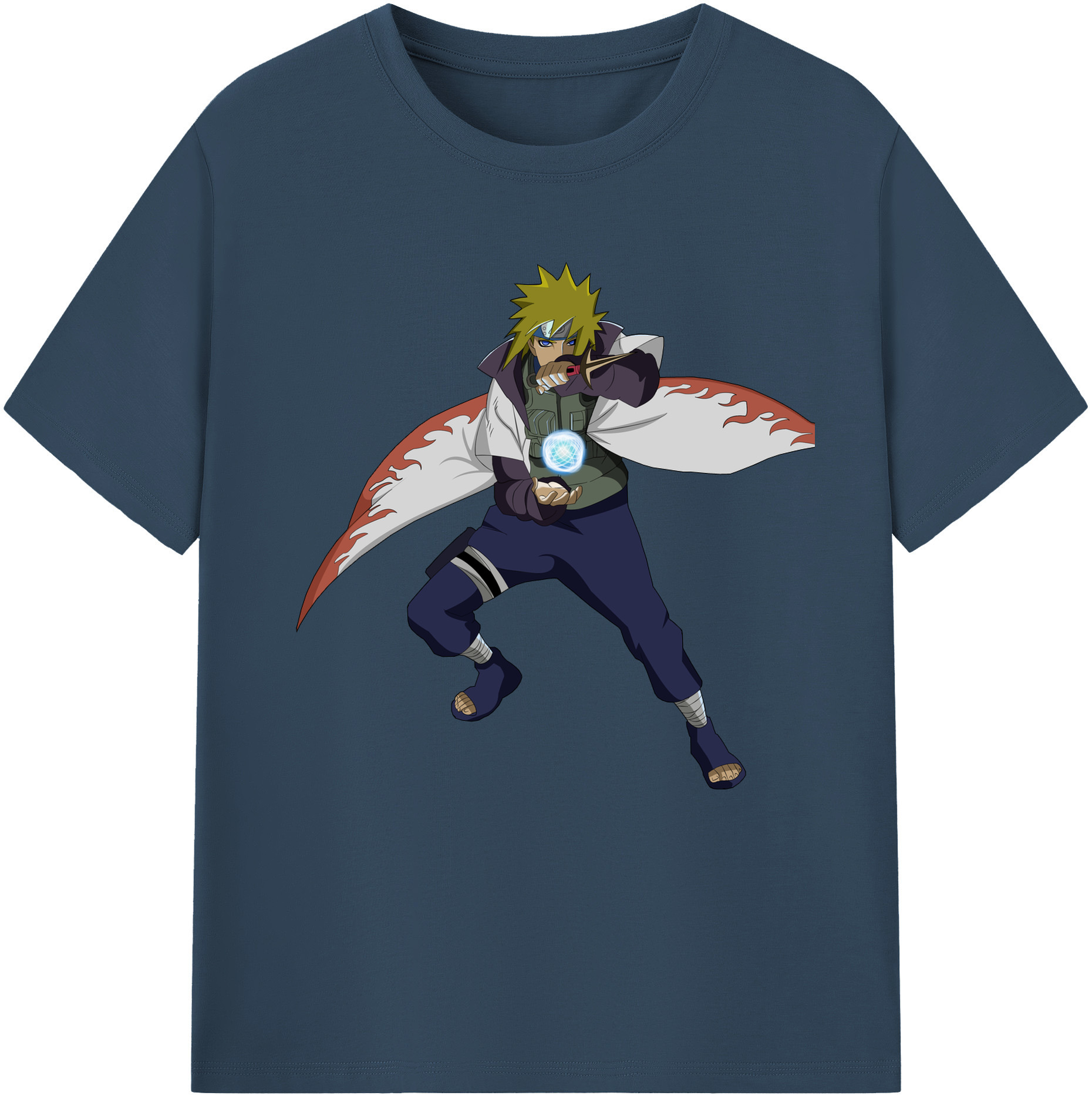 （画像用） NARUTO -ナルト- 波風 ミナト Namikaze Minato 綿100％半袖Tシャツ（フロントプリント）