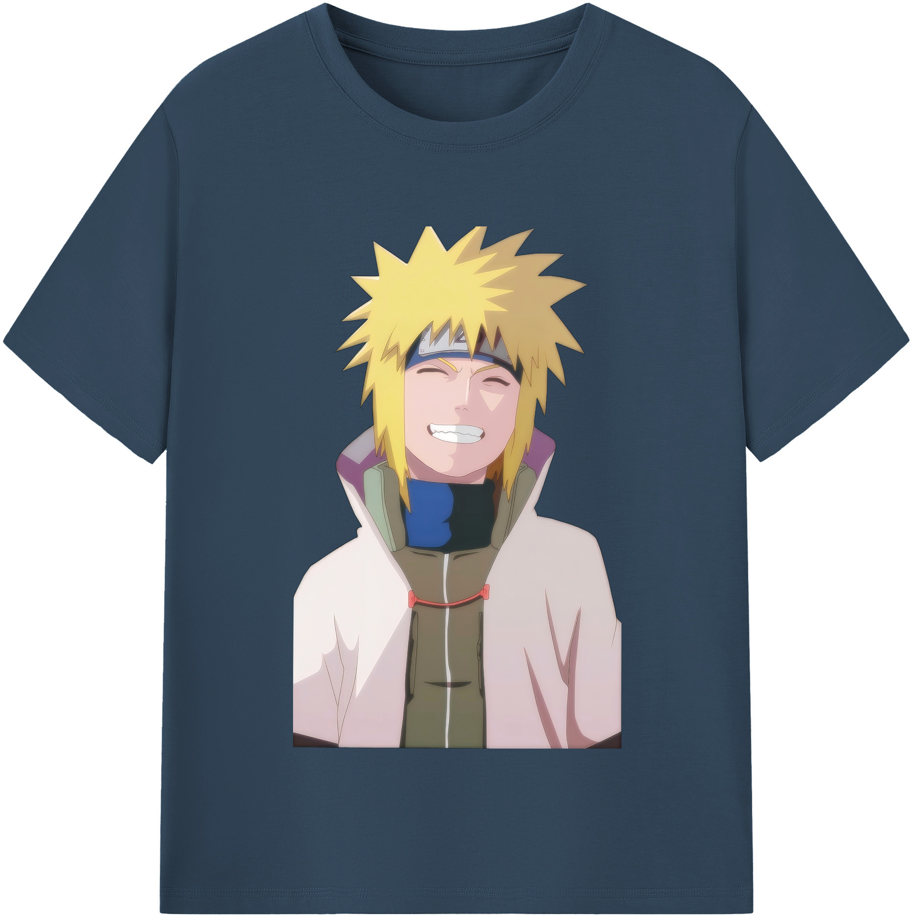 （画像用） NARUTO -ナルト- 波風 ミナト Namikaze Minato 綿100％半袖Tシャツ（フロントプリント）