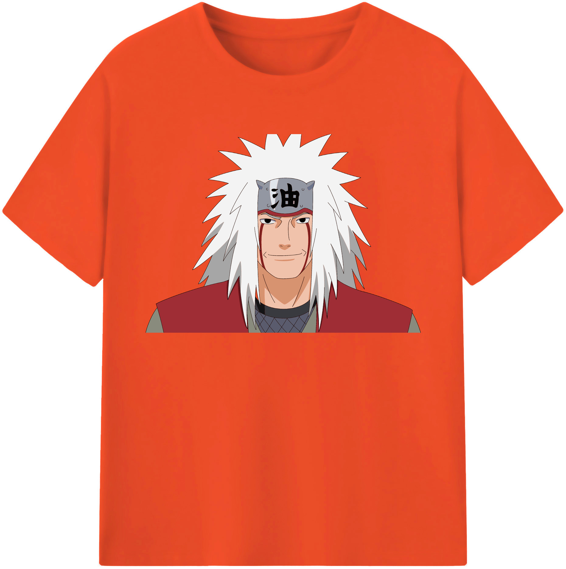 （画像用） NARUTO -ナルト- 自来也（じらいや） Jiraiya 綿100％半袖Tシャツ（フロントプリント）
