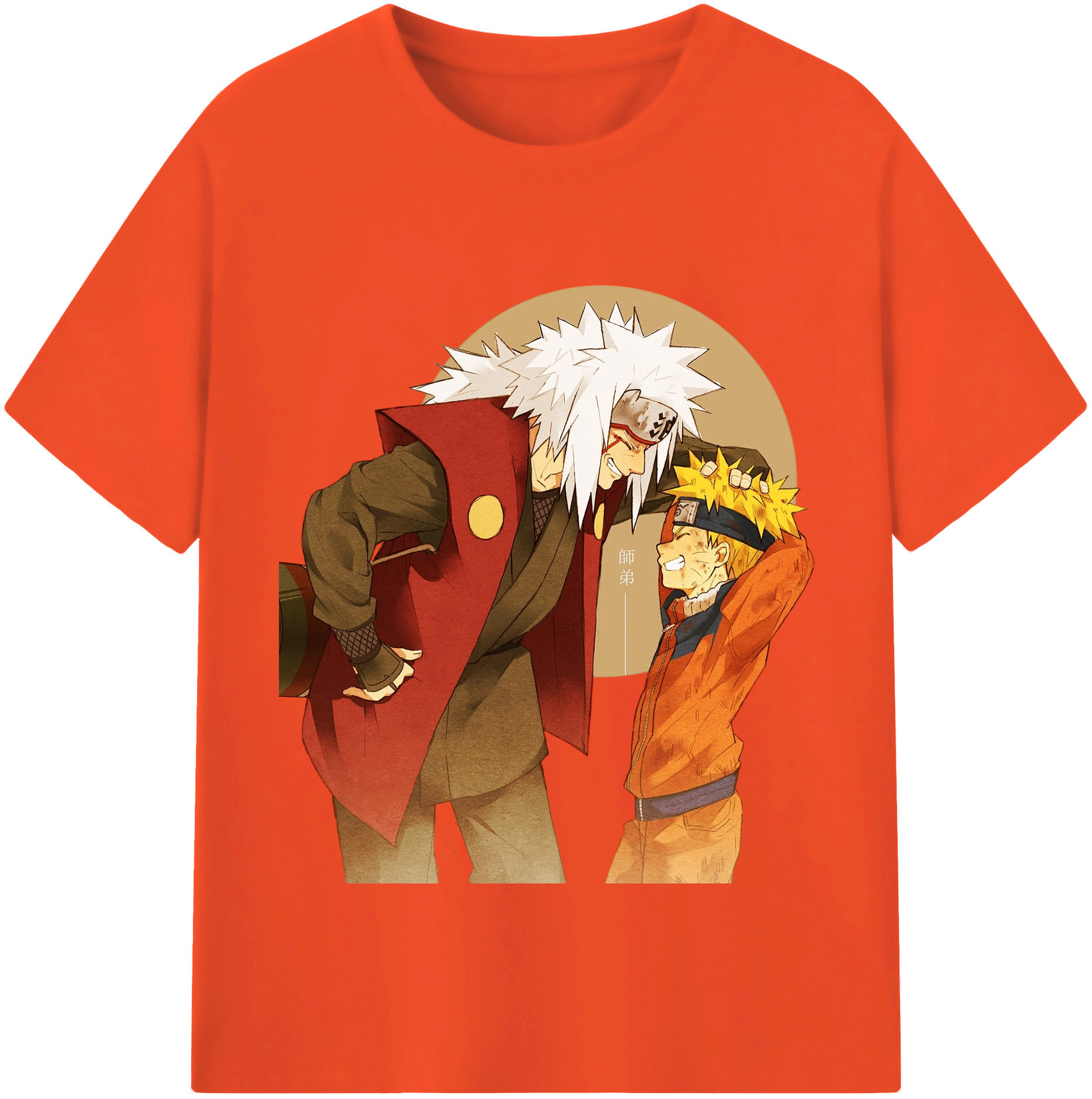 （画像用） NARUTO -ナルト- 自来也（じらいや） Jiraiya 綿100％半袖Tシャツ（フロントプリント）