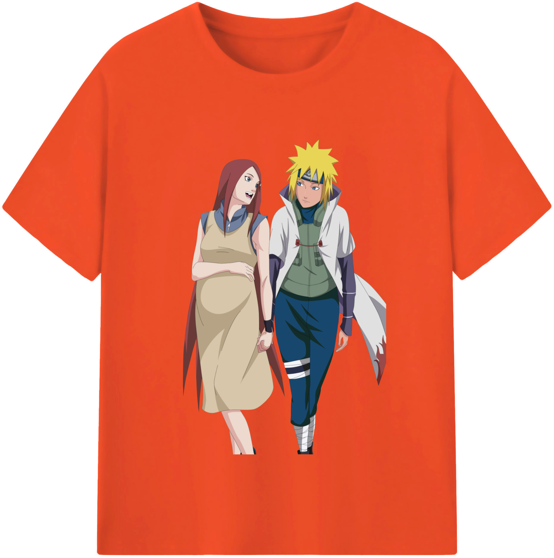 （画像用） NARUTO -ナルト- 波風 ミナト Namikaze Minato 綿100％半袖Tシャツ（フロントプリント）