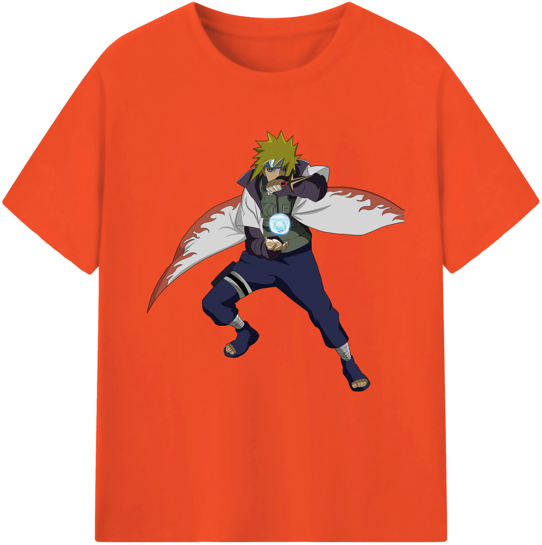 （画像用） NARUTO -ナルト- 波風 ミナト Namikaze Minato 綿100％半袖Tシャツ（フロントプリント）