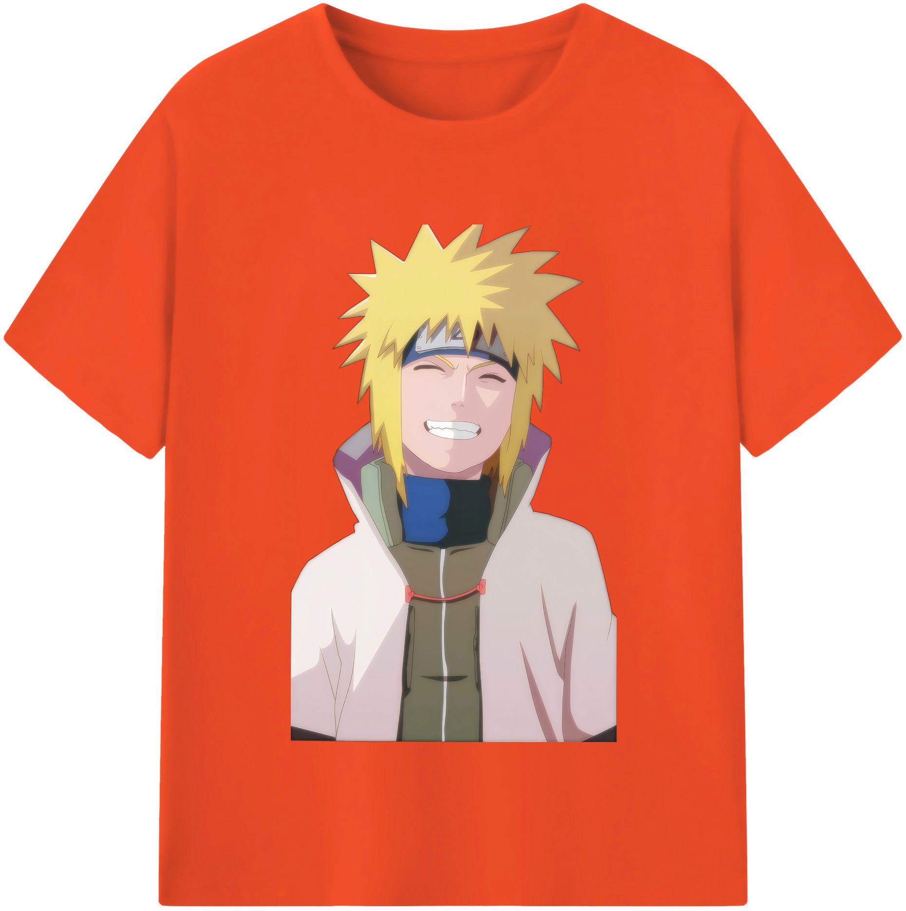 （画像用） NARUTO -ナルト- 波風 ミナト Namikaze Minato 綿100％半袖Tシャツ（フロントプリント）