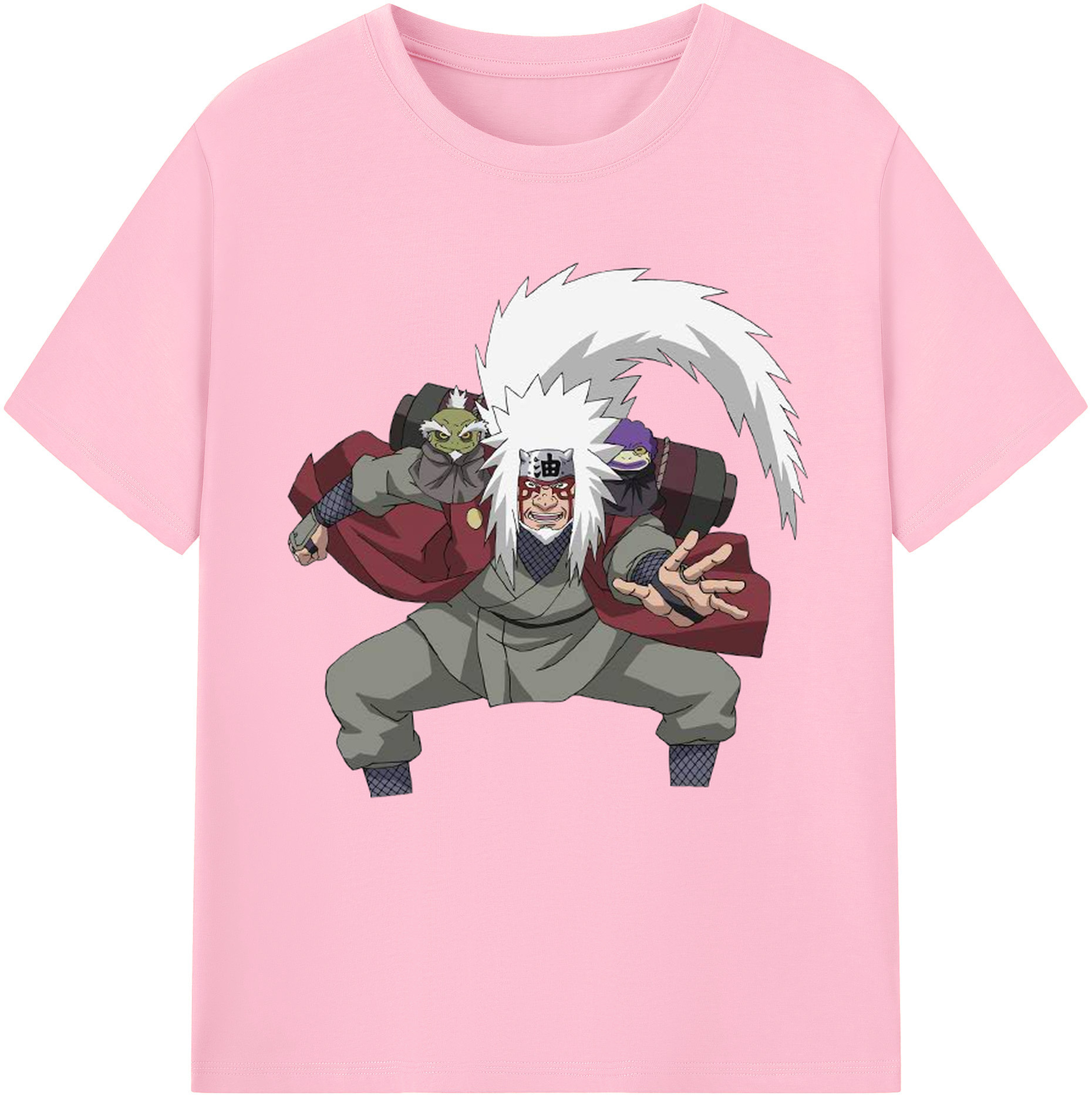 （画像用） NARUTO -ナルト- 自来也（じらいや） Jiraiya 綿100％半袖Tシャツ（フロントプリント）