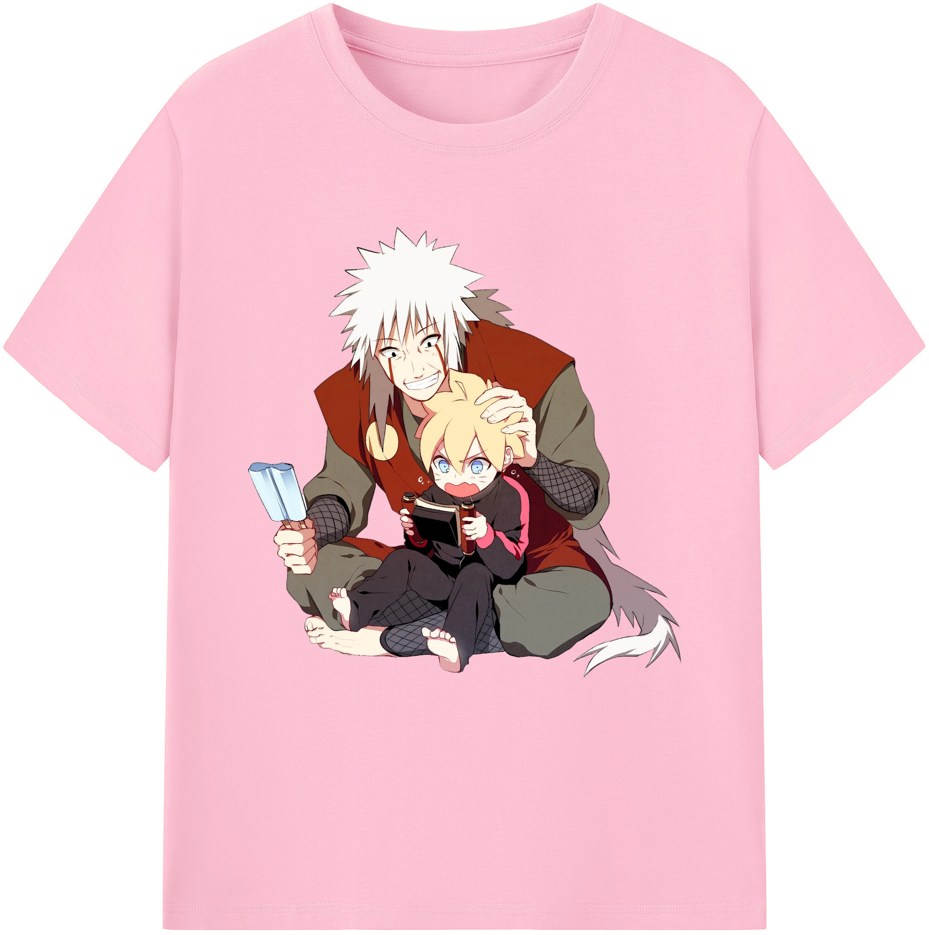 （画像用） NARUTO -ナルト- 自来也（じらいや） Jiraiya 綿100％半袖Tシャツ（フロントプリント）