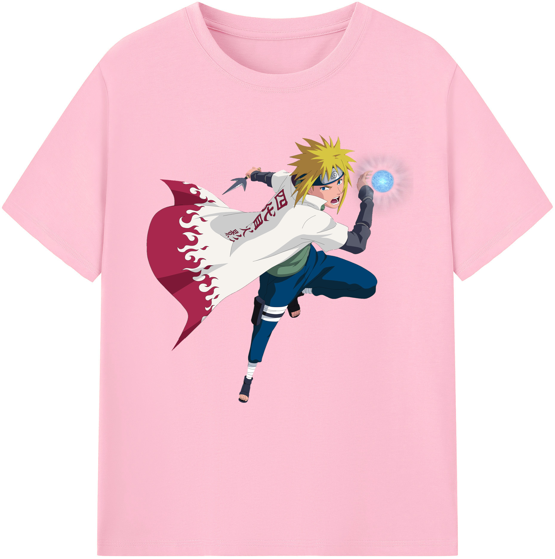 （画像用） NARUTO -ナルト- 波風 ミナト Namikaze Minato 綿100％半袖Tシャツ（フロントプリント）