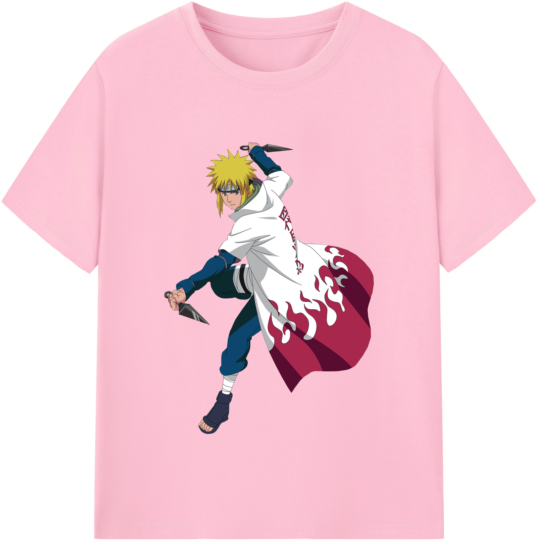 （画像用） NARUTO -ナルト- 波風 ミナト Namikaze Minato 綿100％半袖Tシャツ（フロントプリント）