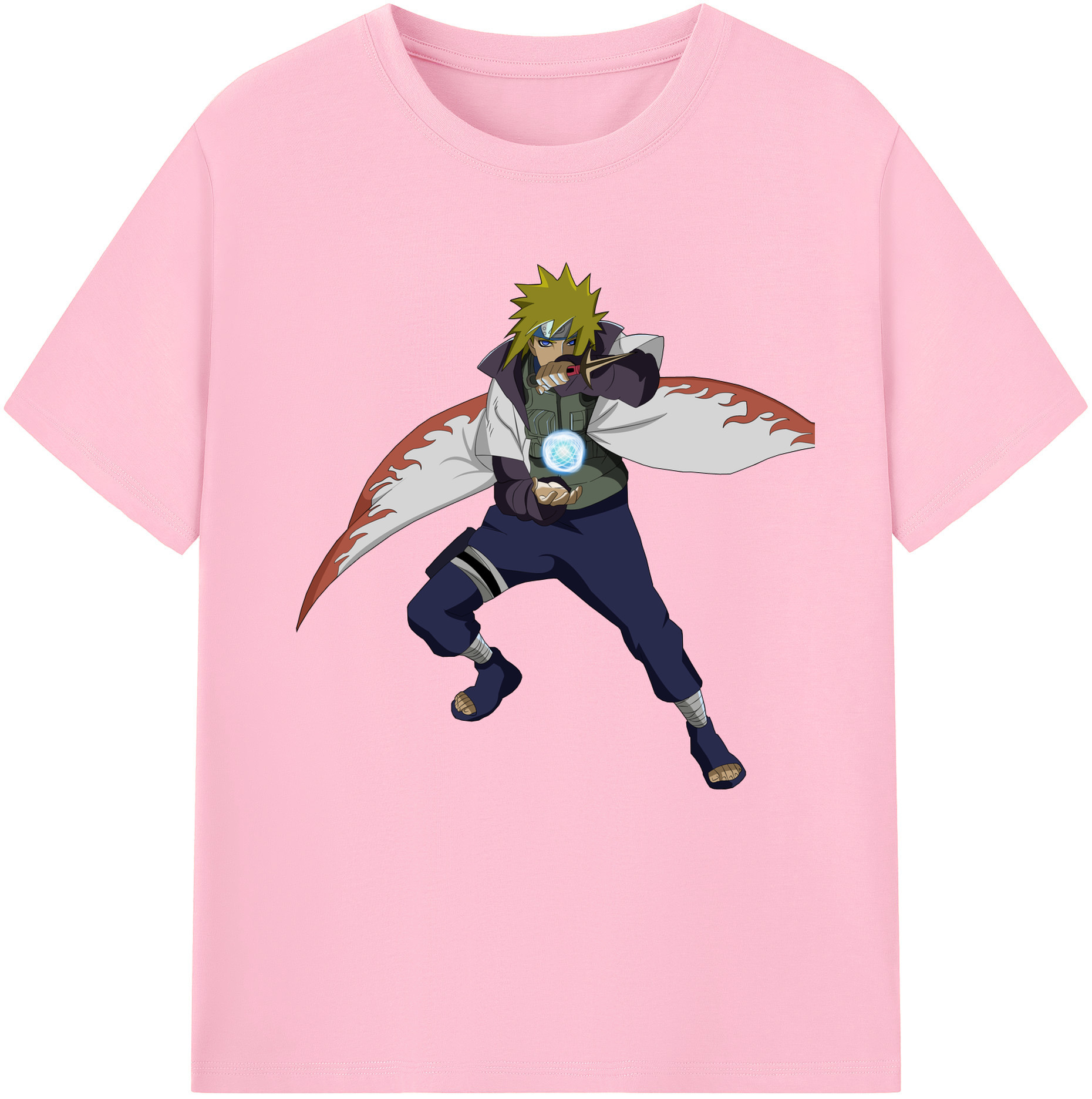 （画像用） NARUTO -ナルト- 波風 ミナト Namikaze Minato 綿100％半袖Tシャツ（フロントプリント）