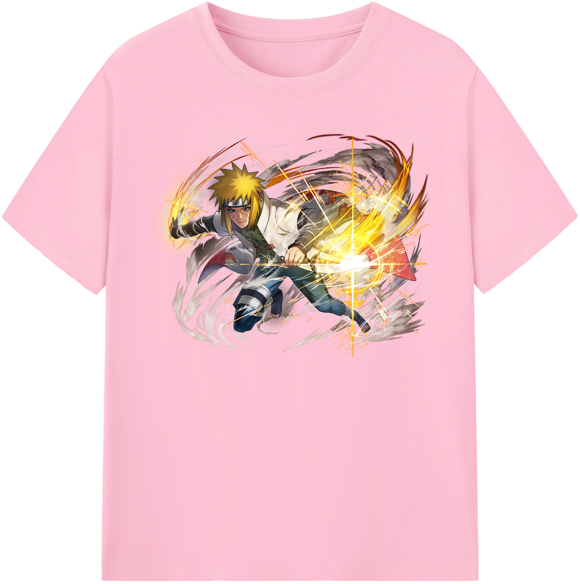 （画像用） NARUTO -ナルト- 波風 ミナト Namikaze Minato 綿100％半袖Tシャツ（フロントプリント）