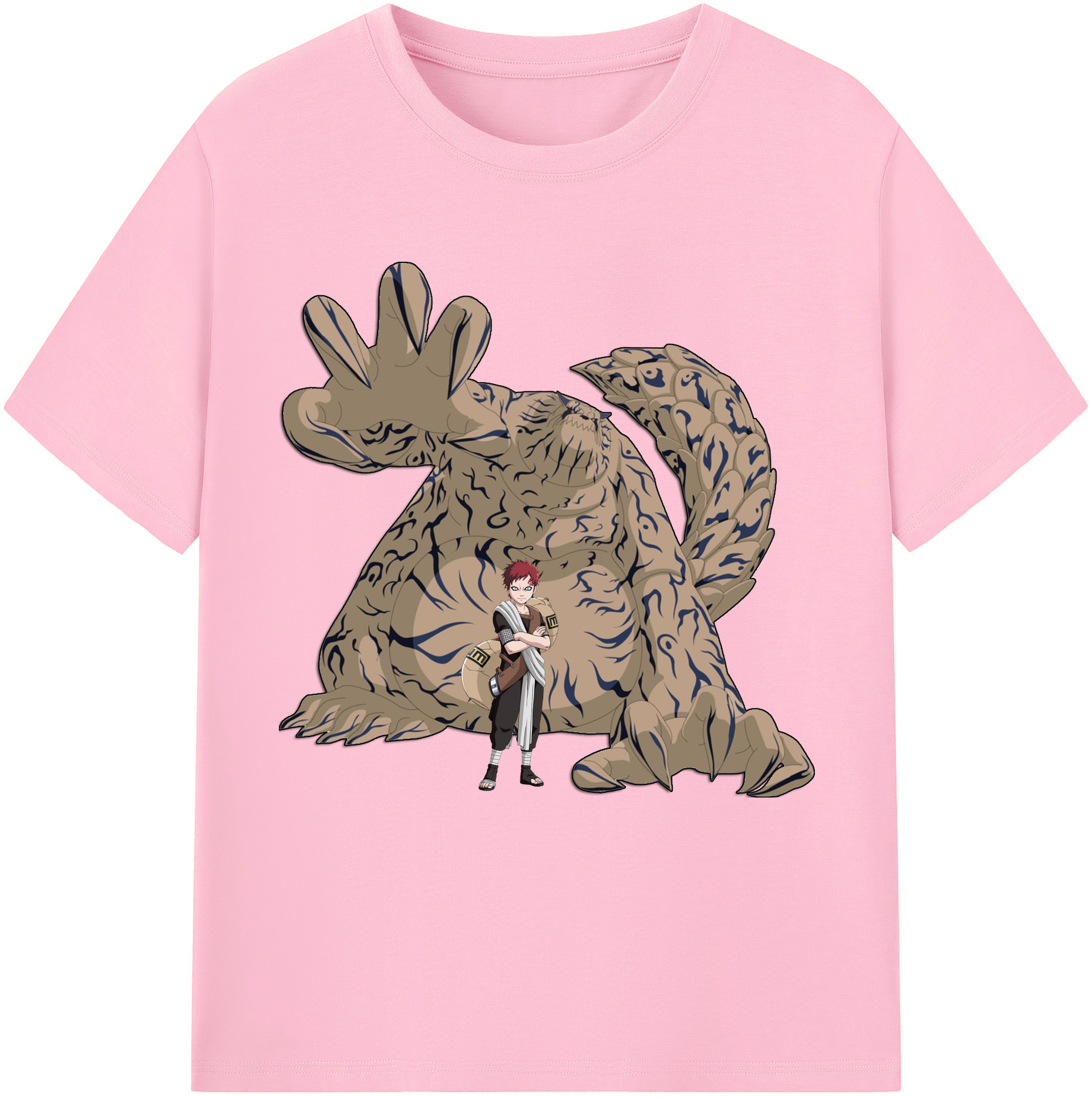 （画像用） NARUTO -ナルト- ガアラ Gaara 綿100％半袖Tシャツ（フロントプリント）