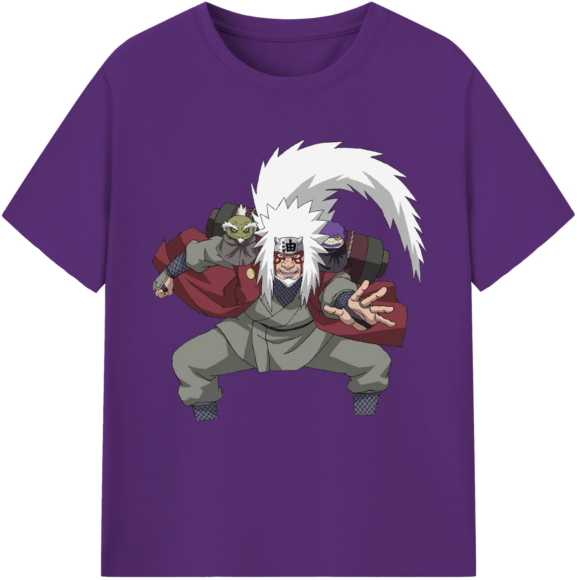 （画像用） NARUTO -ナルト- 自来也（じらいや） Jiraiya 綿100％半袖Tシャツ（フロントプリント）