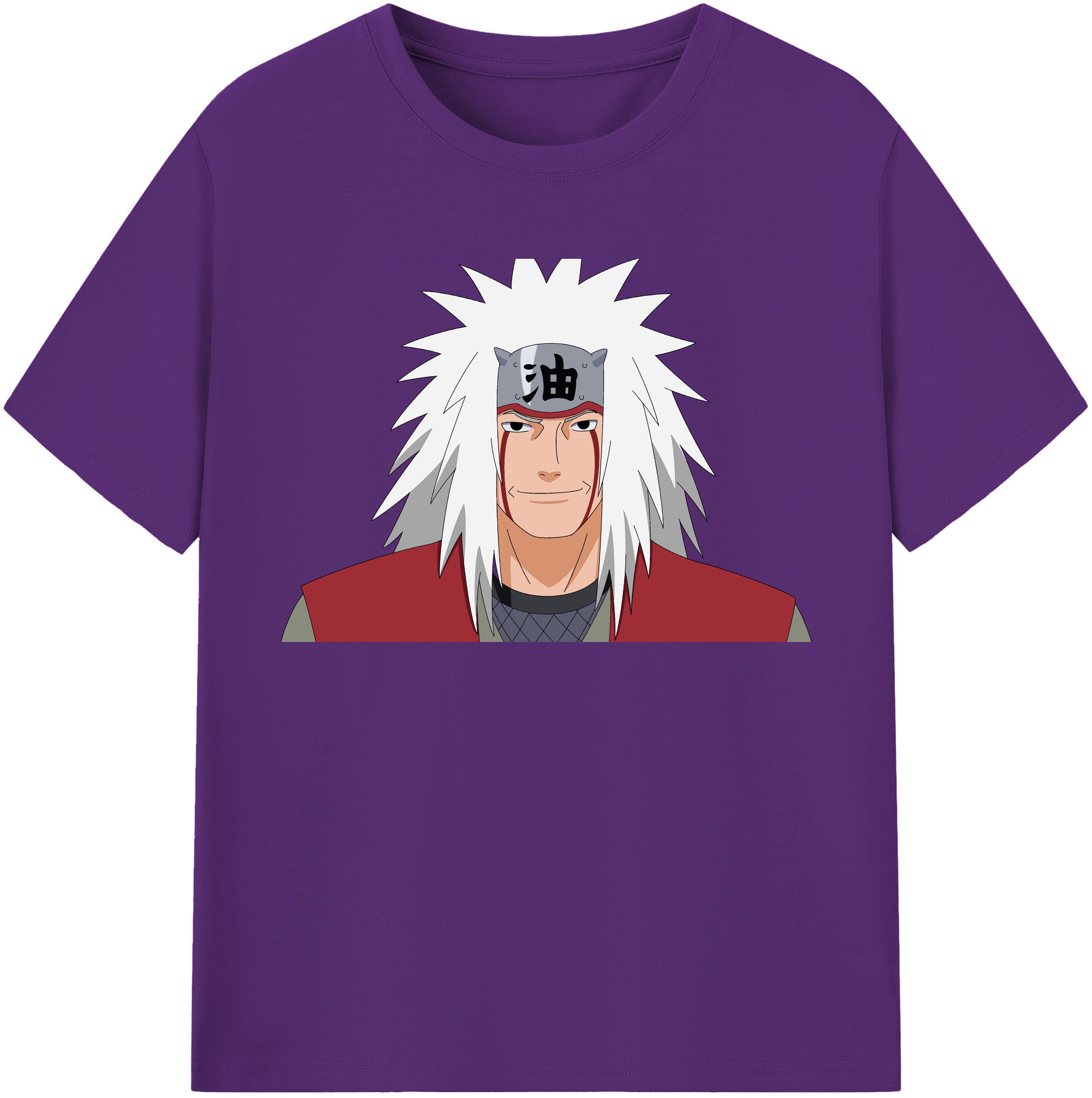 （画像用） NARUTO -ナルト- 自来也（じらいや） Jiraiya 綿100％半袖Tシャツ（フロントプリント）