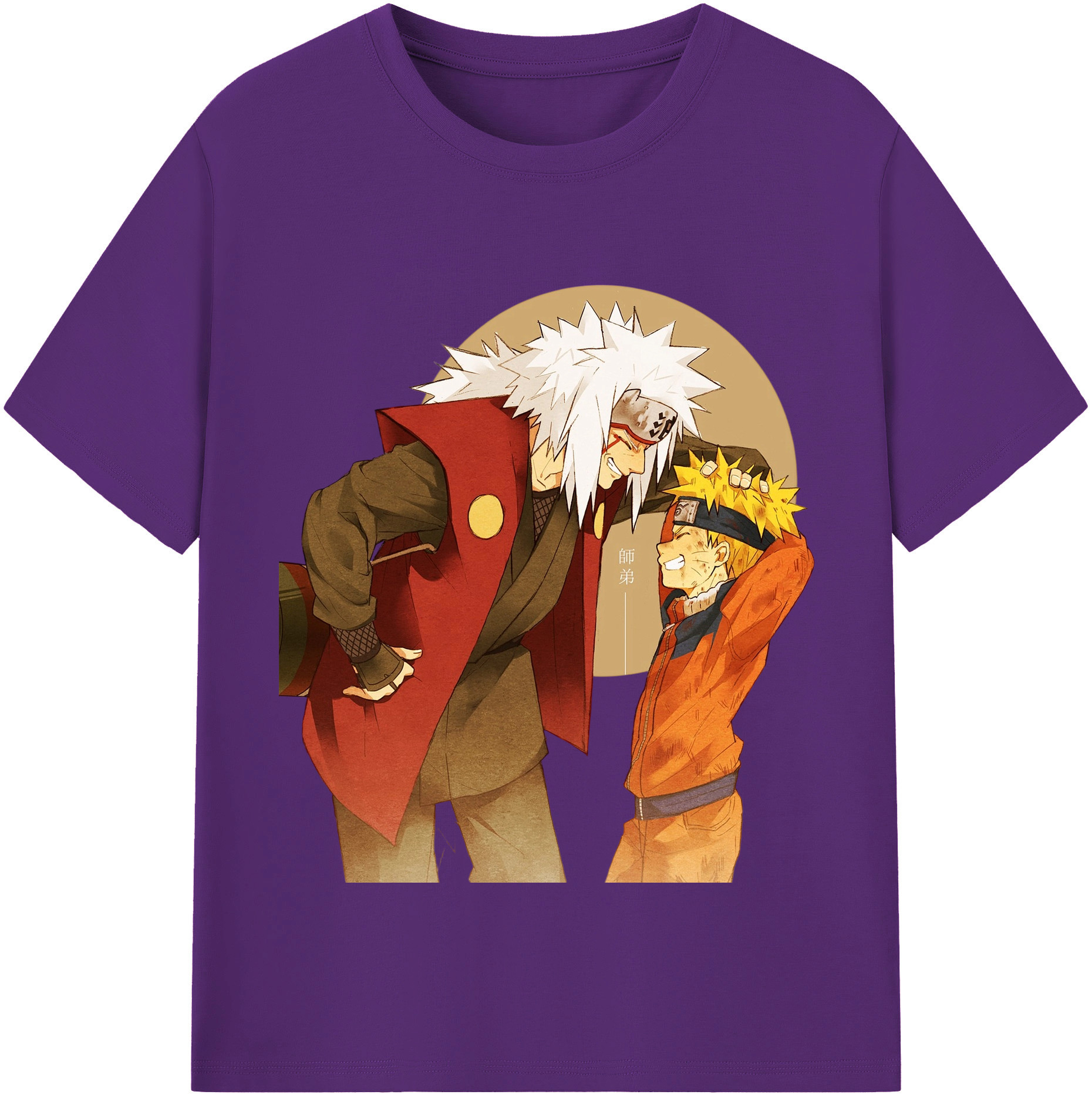 （画像用） NARUTO -ナルト- 自来也（じらいや） Jiraiya 綿100％半袖Tシャツ（フロントプリント）