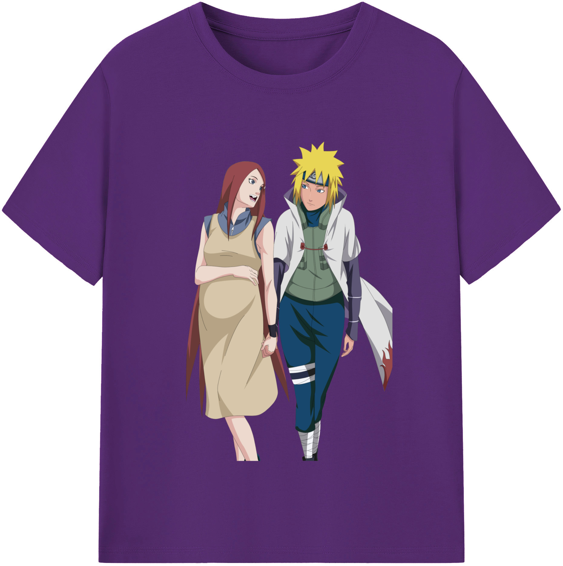 （画像用） NARUTO -ナルト- 波風 ミナト Namikaze Minato 綿100％半袖Tシャツ（フロントプリント）