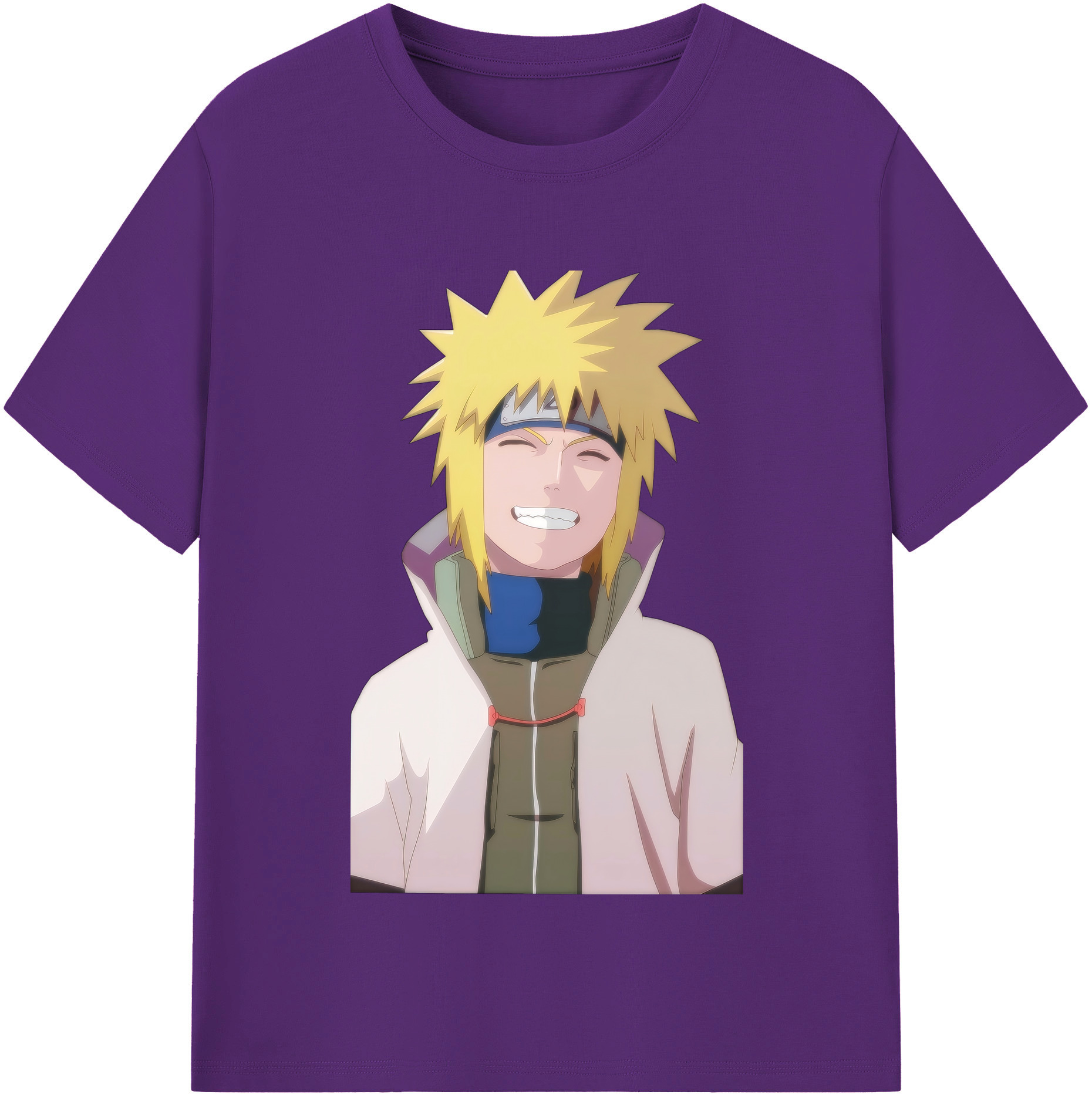 （画像用） NARUTO -ナルト- 波風 ミナト Namikaze Minato 綿100％半袖Tシャツ（フロントプリント）