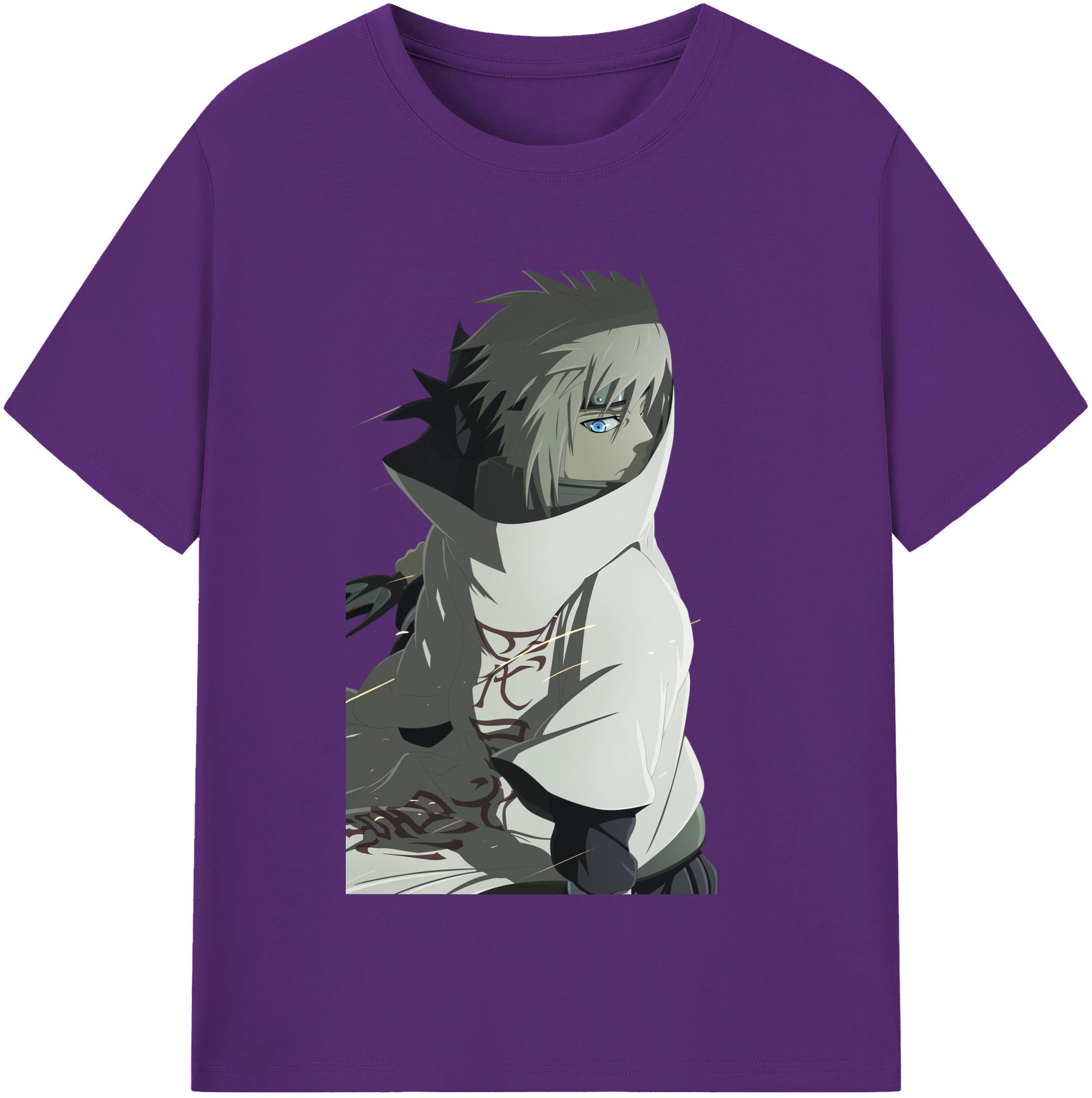（画像用） NARUTO -ナルト- 波風 ミナト Namikaze Minato 綿100％半袖Tシャツ（フロントプリント）
