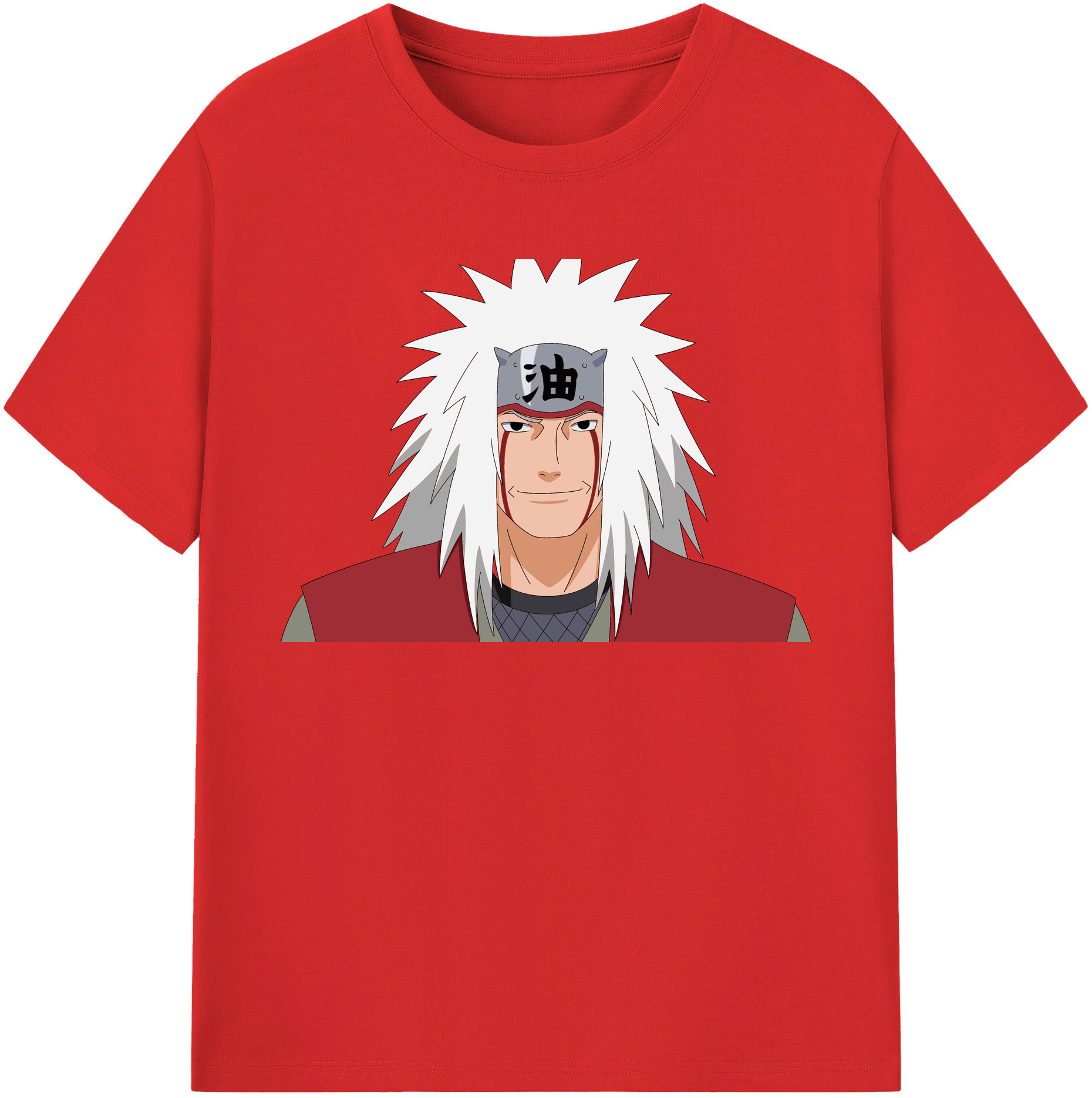 （画像用） NARUTO -ナルト- 自来也（じらいや） Jiraiya 綿100％半袖Tシャツ（フロントプリント）