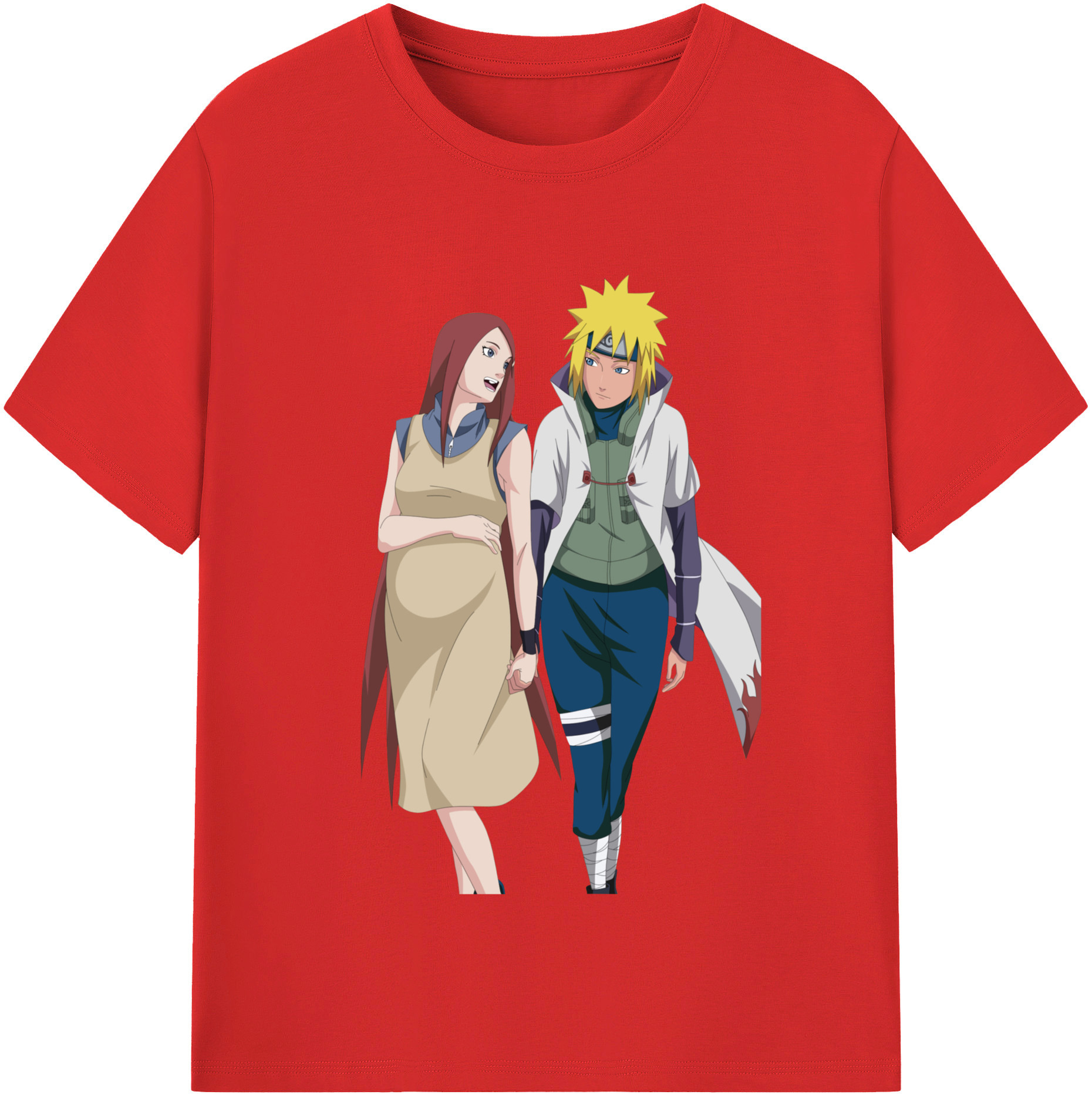 （画像用） NARUTO -ナルト- 波風 ミナト Namikaze Minato 綿100％半袖Tシャツ（フロントプリント）