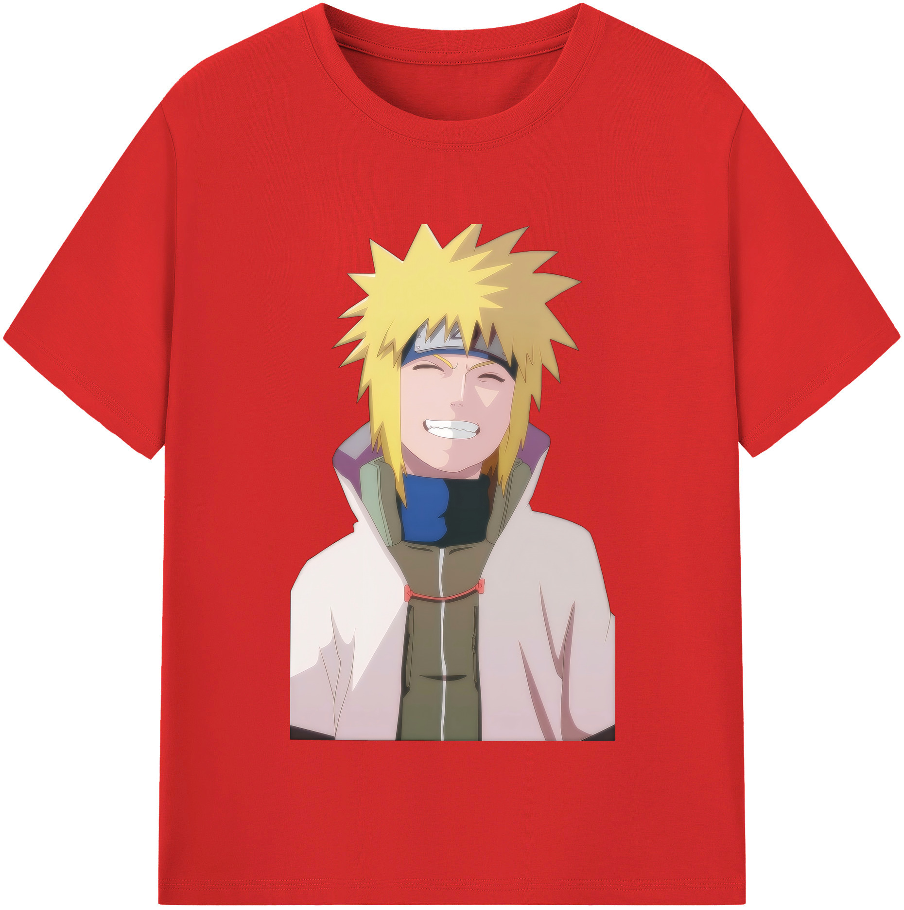 （画像用） NARUTO -ナルト- 波風 ミナト Namikaze Minato 綿100％半袖Tシャツ（フロントプリント）