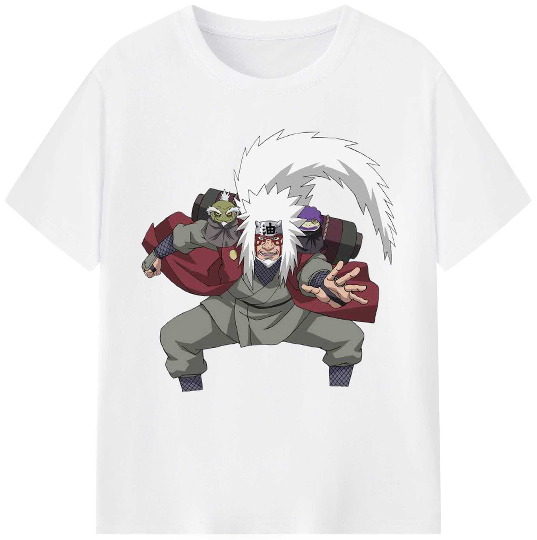（画像用） NARUTO -ナルト- 自来也（じらいや） Jiraiya 綿100％半袖Tシャツ（フロントプリント）