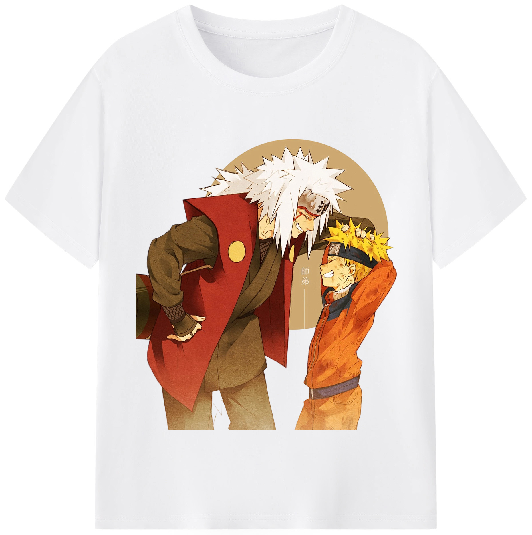 （画像用） NARUTO -ナルト- 自来也（じらいや） Jiraiya 綿100％半袖Tシャツ（フロントプリント）