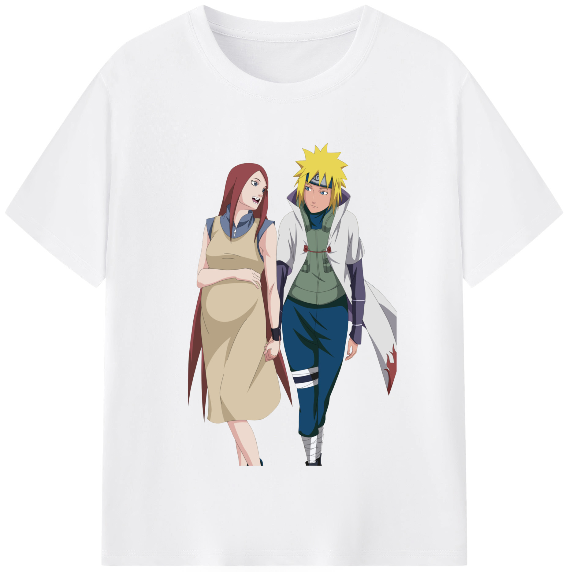 （画像用） NARUTO -ナルト- 波風 ミナト Namikaze Minato 綿100％半袖Tシャツ（フロントプリント）