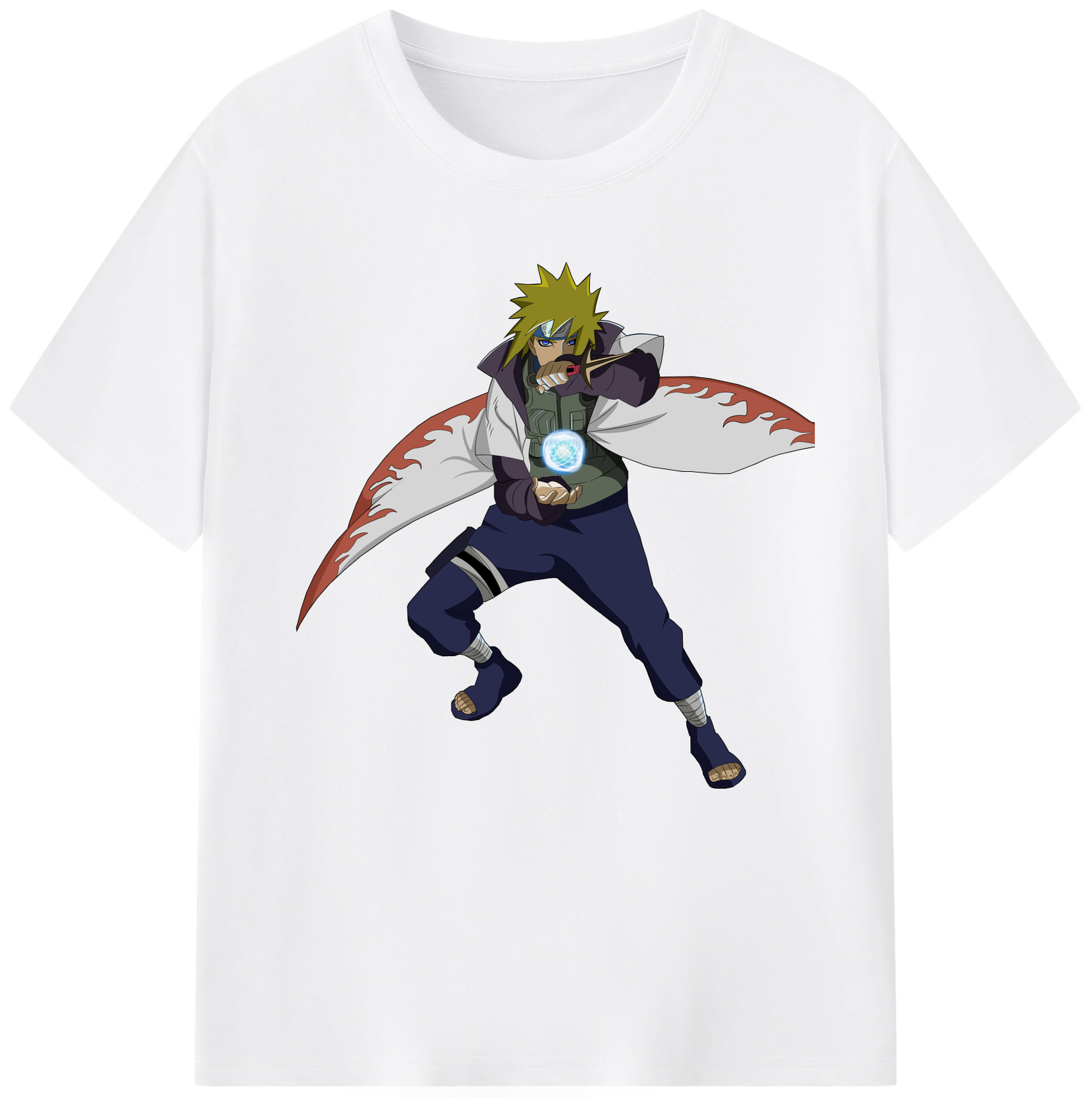 （画像用） NARUTO -ナルト- 波風 ミナト Namikaze Minato 綿100％半袖Tシャツ（フロントプリント）
