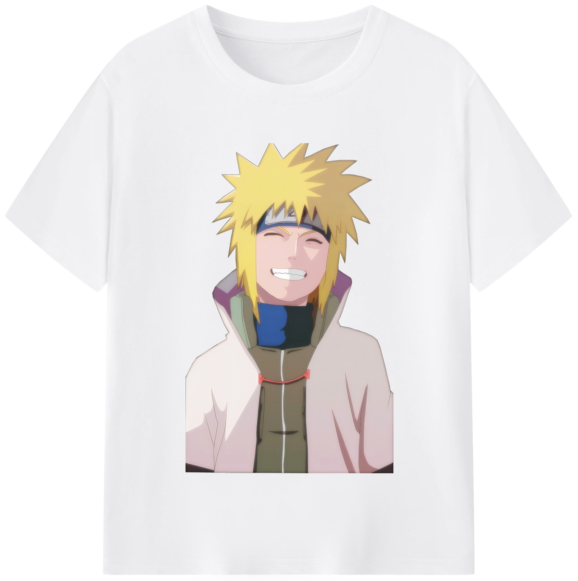 （画像用） NARUTO -ナルト- 波風 ミナト Namikaze Minato 綿100％半袖Tシャツ（フロントプリント）