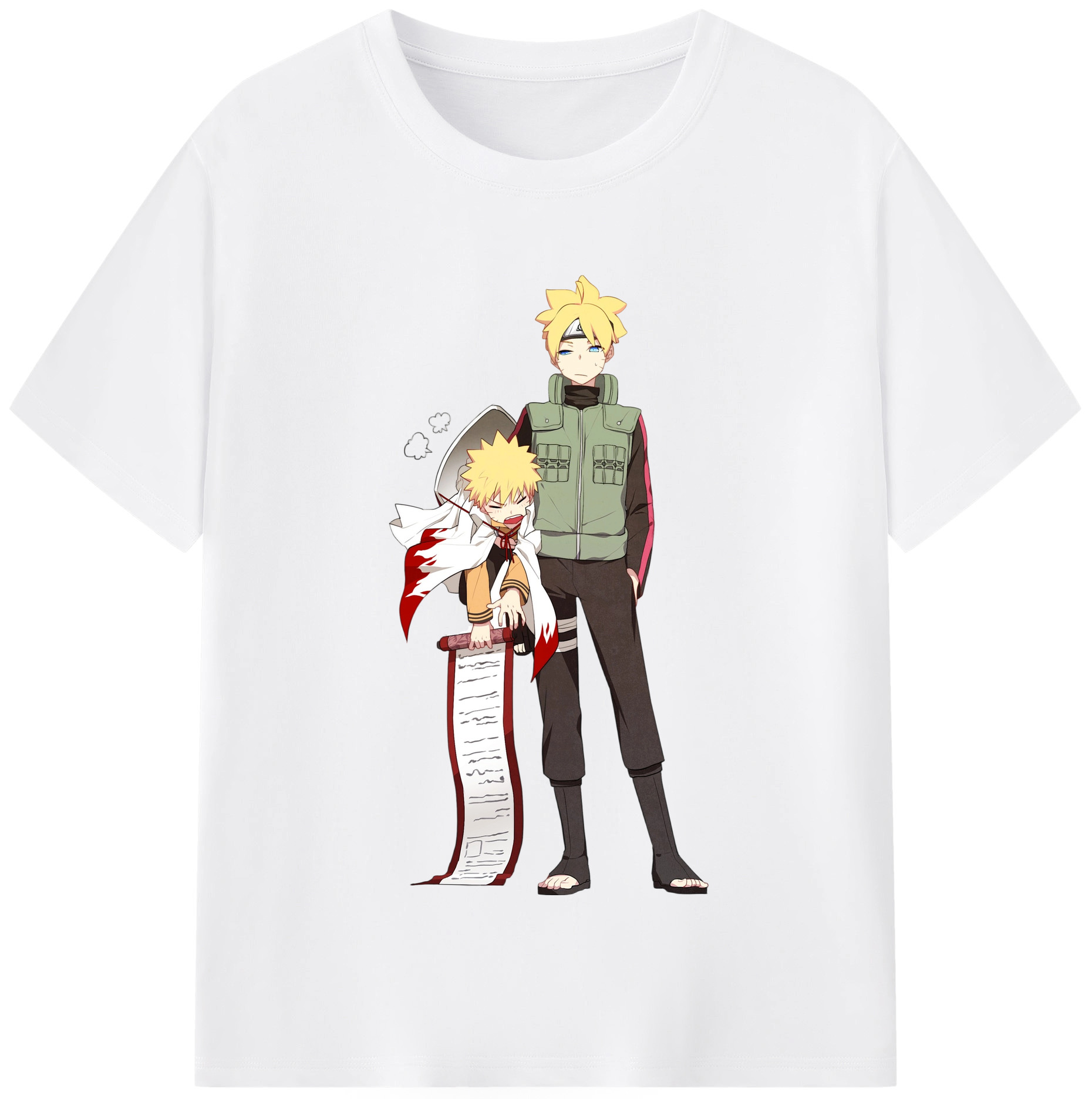 （画像用） NARUTO -ナルト- 波風 ミナト Namikaze Minato 綿100％半袖Tシャツ（フロントプリント）