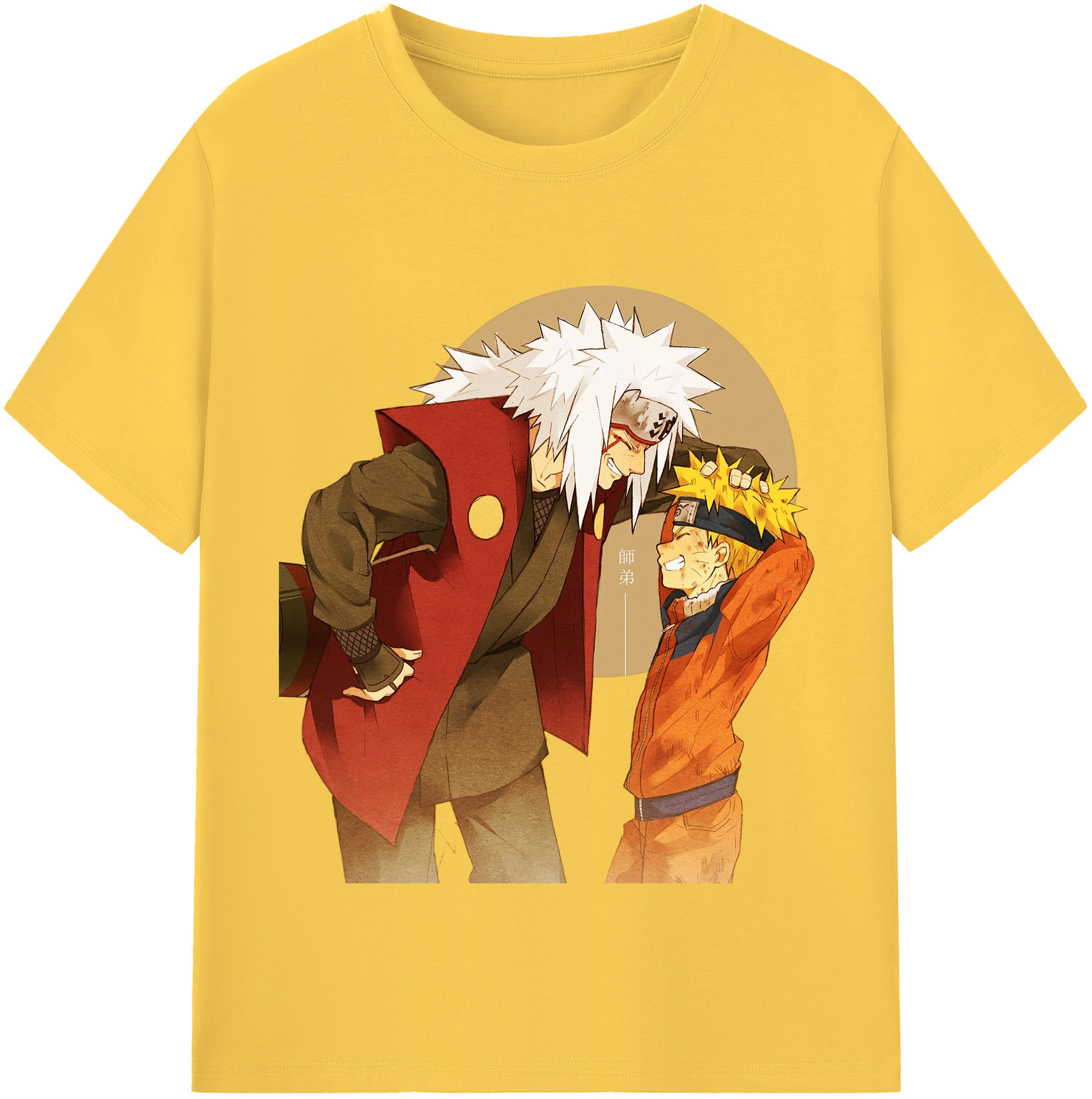 （画像用） NARUTO -ナルト- 自来也（じらいや） Jiraiya 綿100％半袖Tシャツ（フロントプリント）