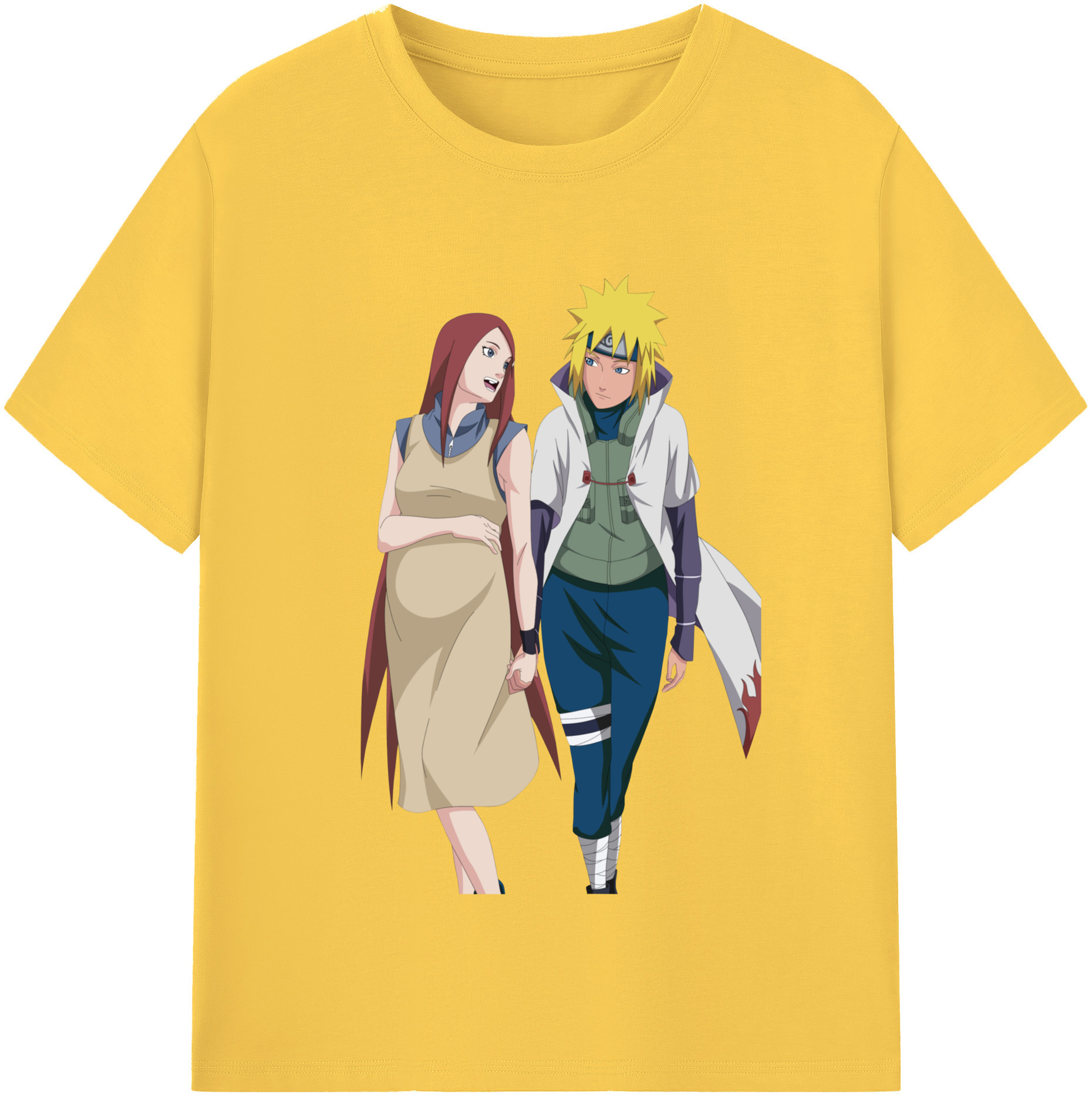 （画像用） NARUTO -ナルト- 波風 ミナト Namikaze Minato 綿100％半袖Tシャツ（フロントプリント）