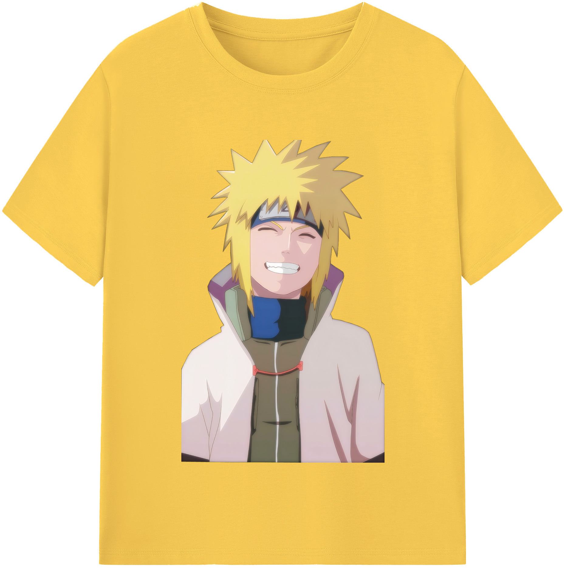 （画像用） NARUTO -ナルト- 波風 ミナト Namikaze Minato 綿100％半袖Tシャツ（フロントプリント）