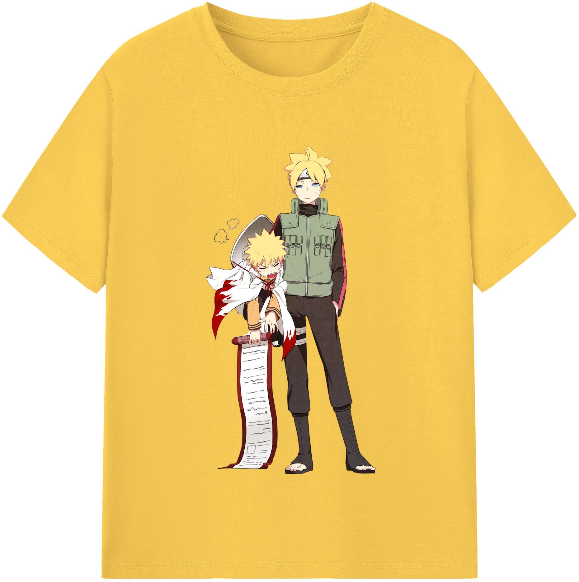 （画像用） NARUTO -ナルト- 波風 ミナト Namikaze Minato 綿100％半袖Tシャツ（フロントプリント）