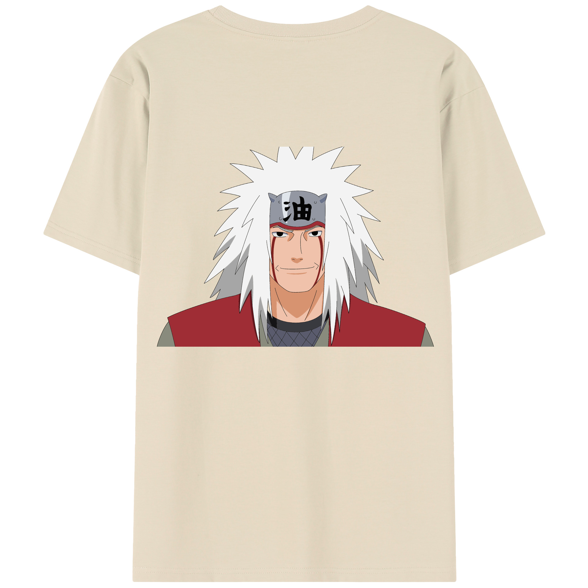 （画像用） NARUTO -ナルト- 自来也（じらいや） Jiraiya 綿100％半袖Tシャツ（背面プリント）