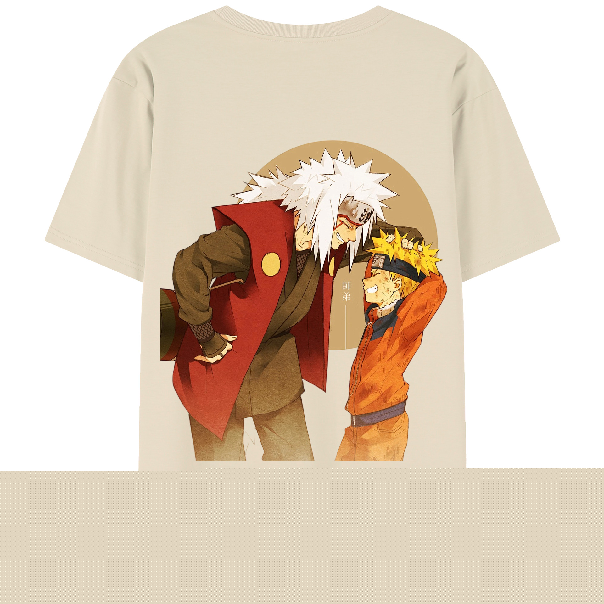 （画像用） NARUTO -ナルト- 自来也（じらいや） Jiraiya 綿100％半袖Tシャツ（背面プリント）