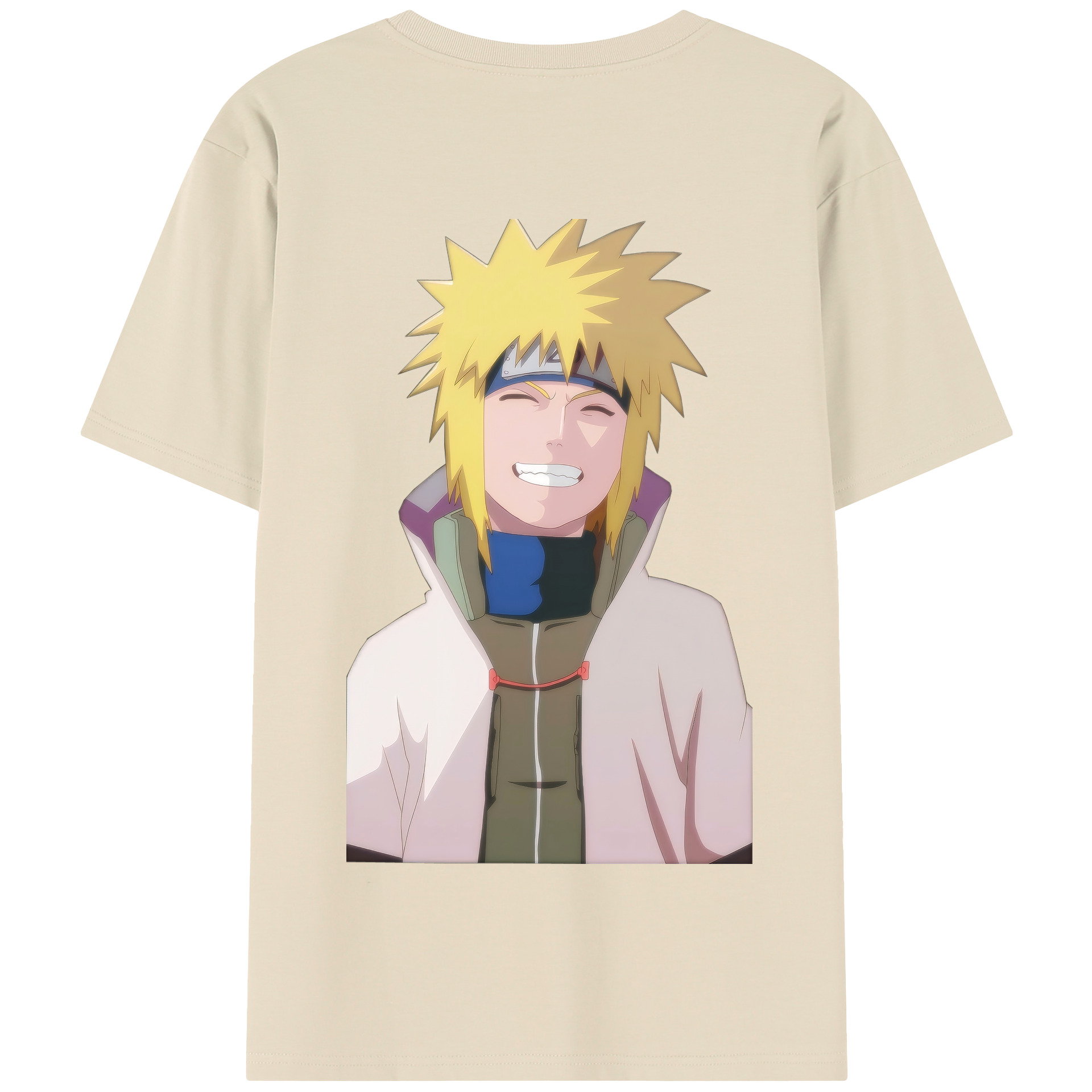 （画像用） NARUTO -ナルト- 波風 ミナト Namikaze Minato 綿100％半袖Tシャツ（背面プリント）