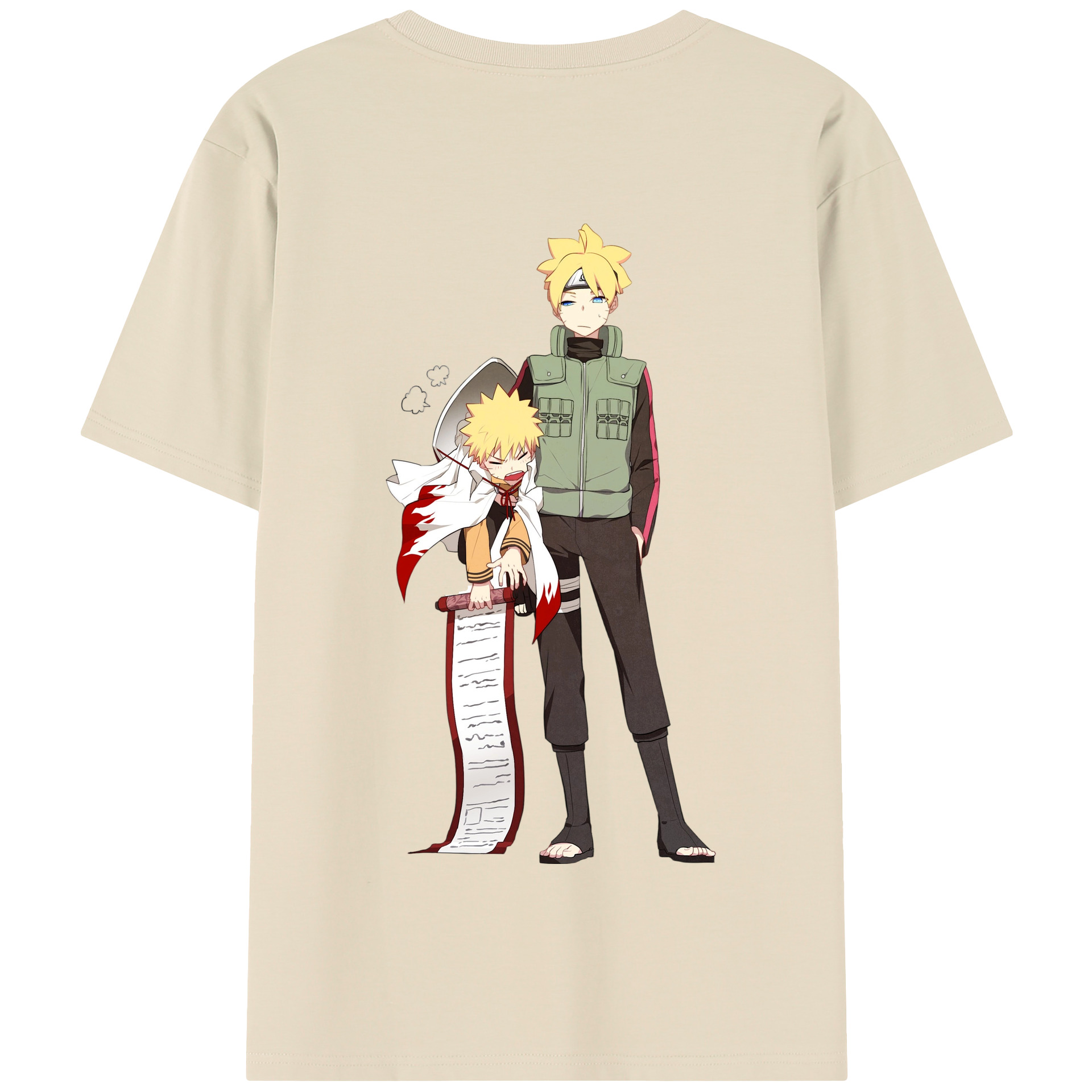 （画像用） NARUTO -ナルト- 波風 ミナト Namikaze Minato 綿100％半袖Tシャツ（背面プリント）