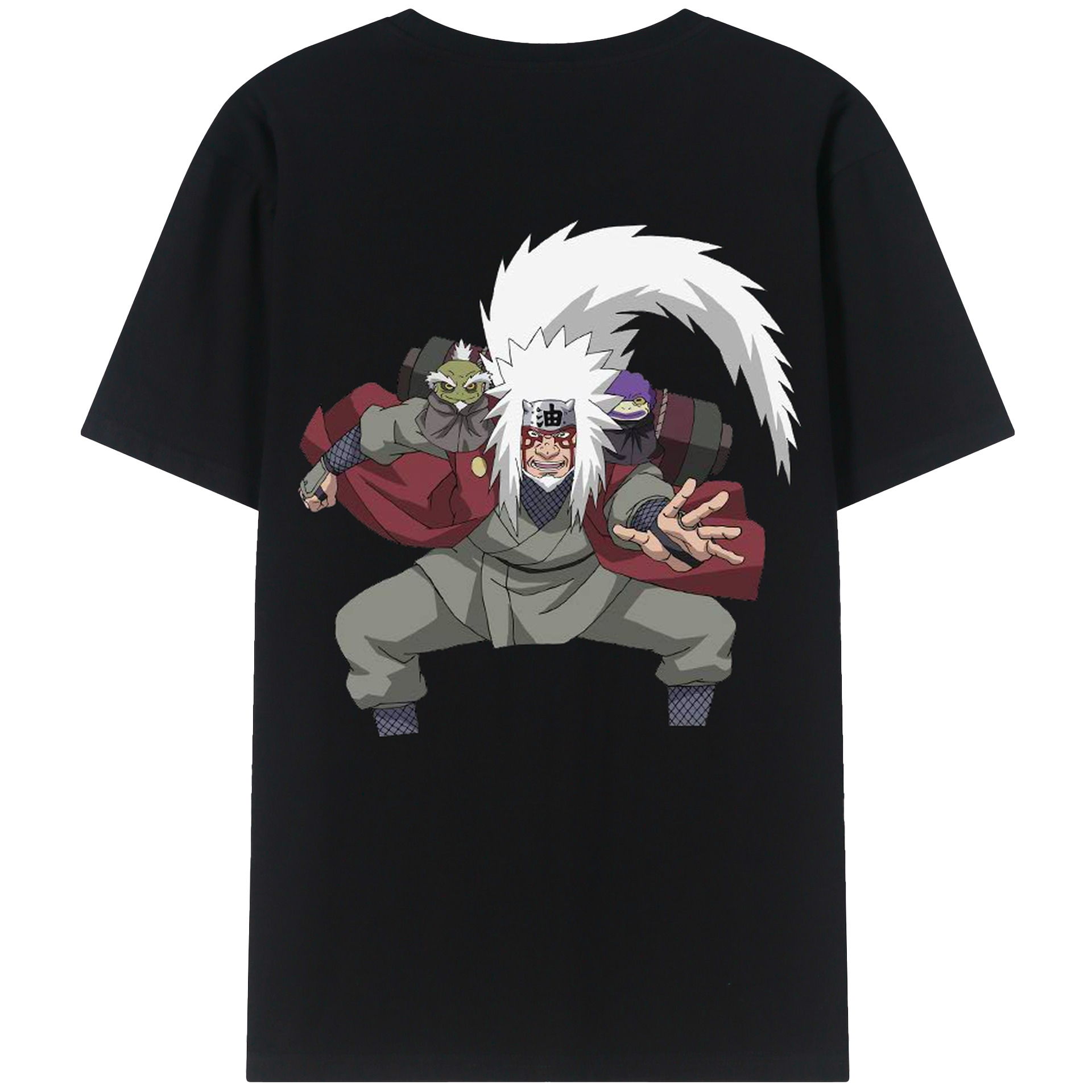 （画像用） NARUTO -ナルト- 自来也（じらいや） Jiraiya 綿100％半袖Tシャツ（背面プリント）