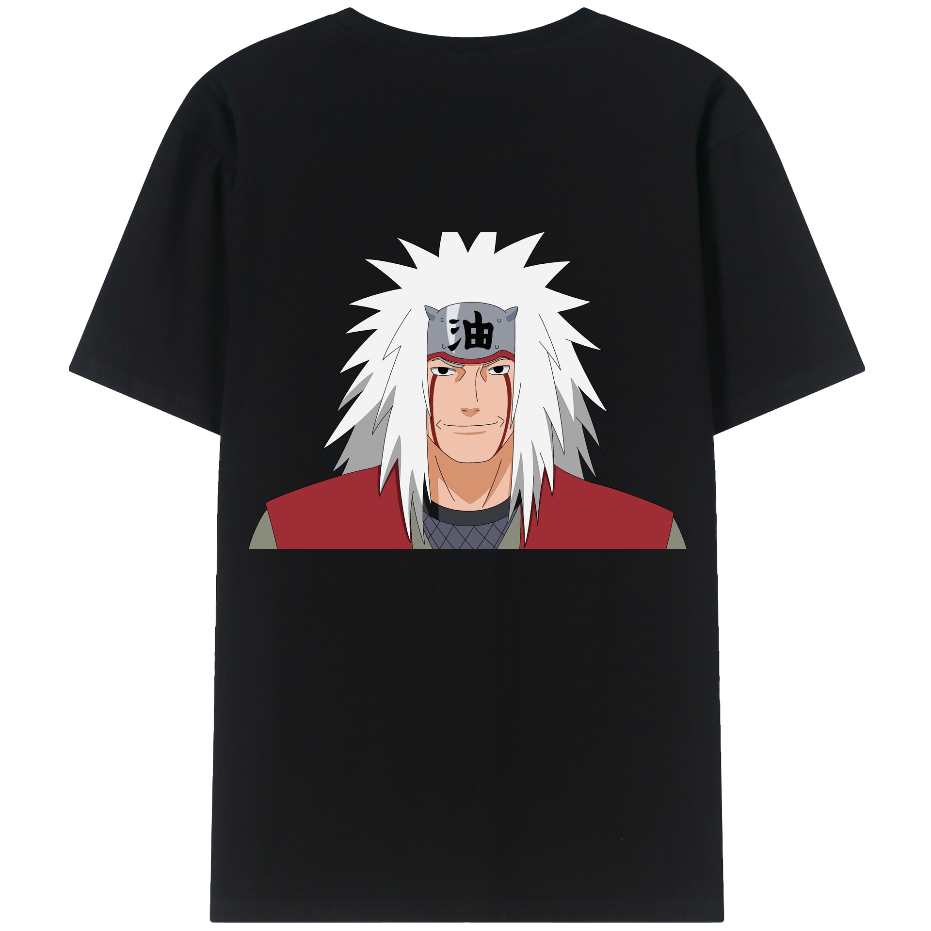 （画像用） NARUTO -ナルト- 自来也（じらいや） Jiraiya 綿100％半袖Tシャツ（背面プリント）