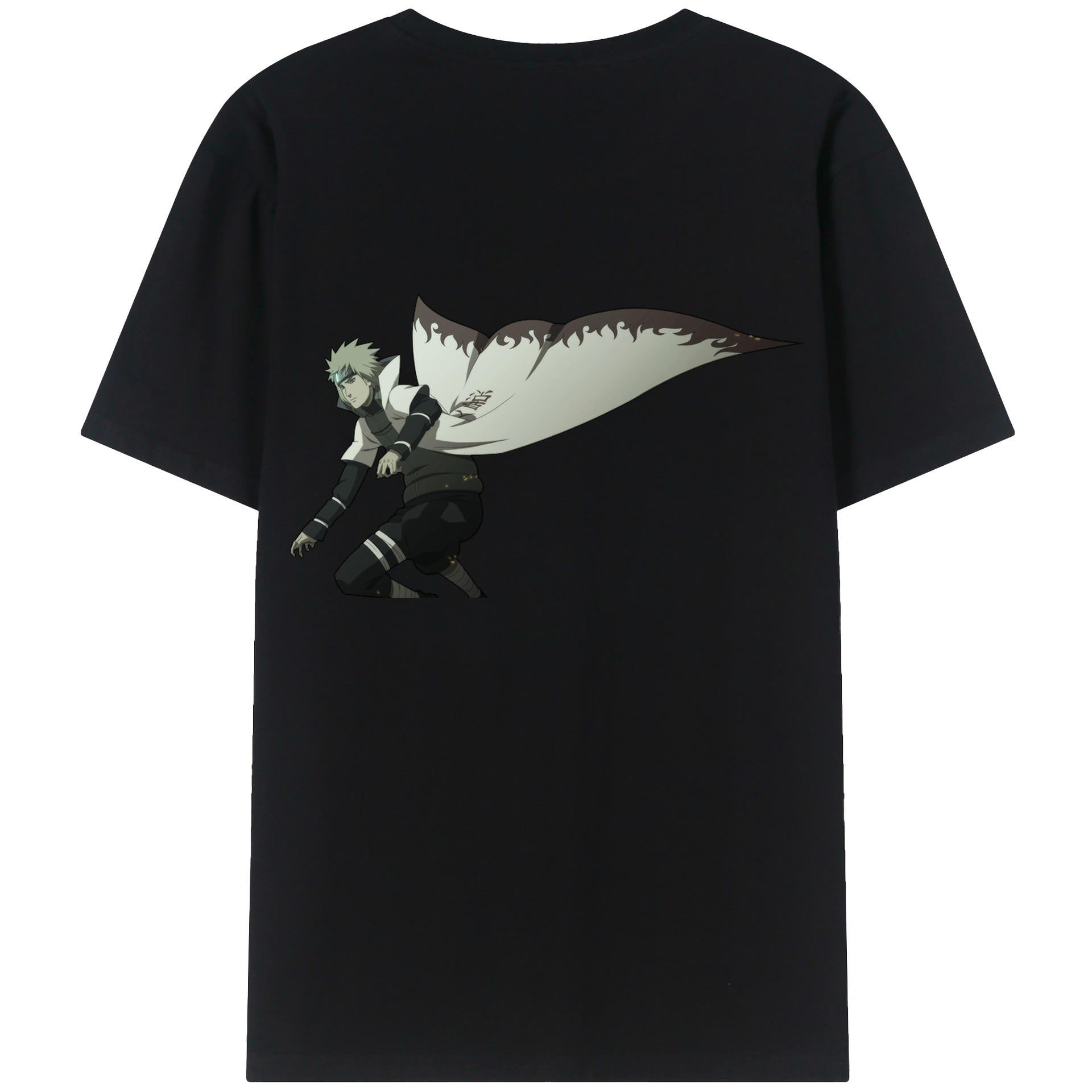 （画像用） NARUTO -ナルト- 波風 ミナト Namikaze Minato 綿100％半袖Tシャツ（背面プリント）