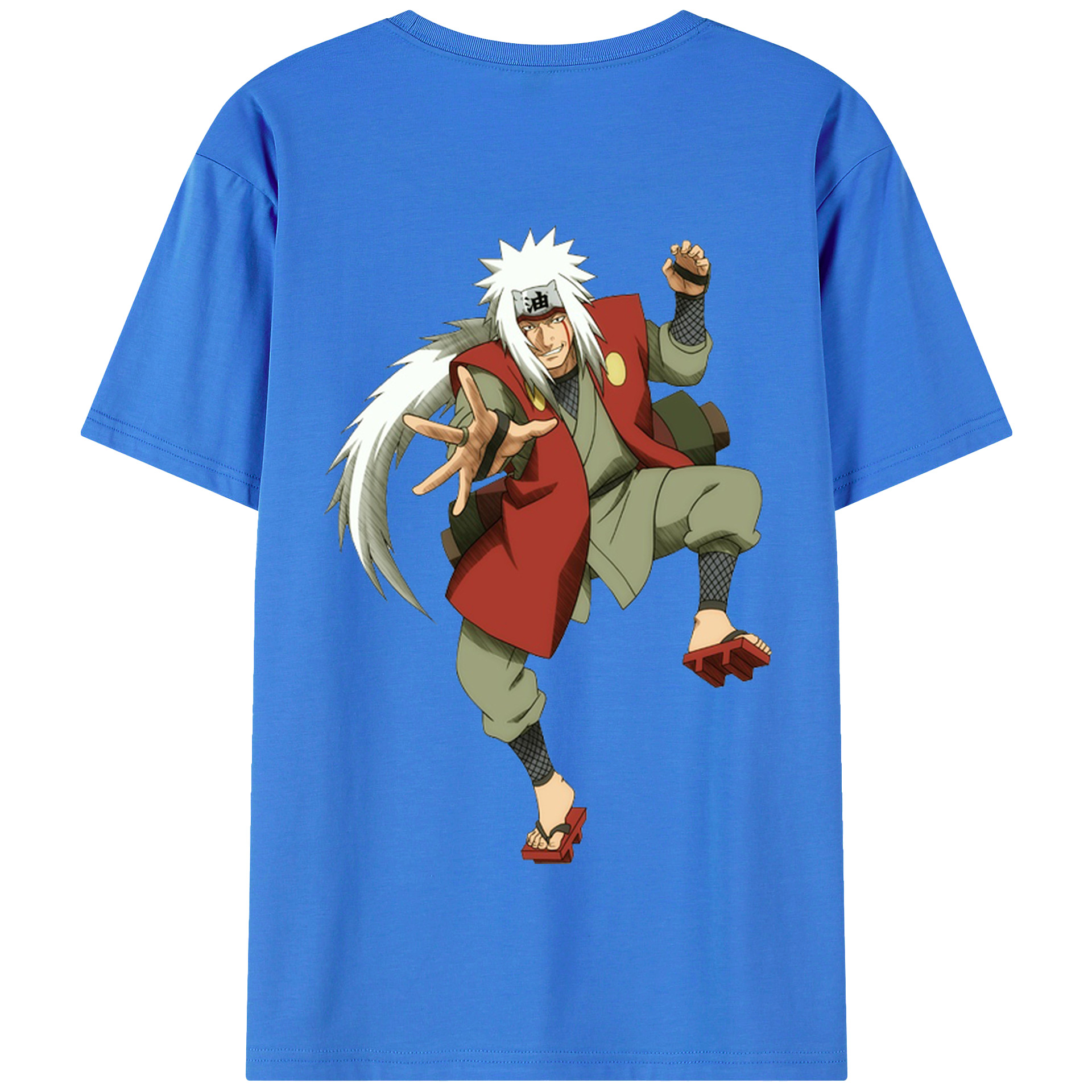 （画像用） NARUTO -ナルト- 自来也（じらいや） Jiraiya 綿100％半袖Tシャツ（背面プリント）