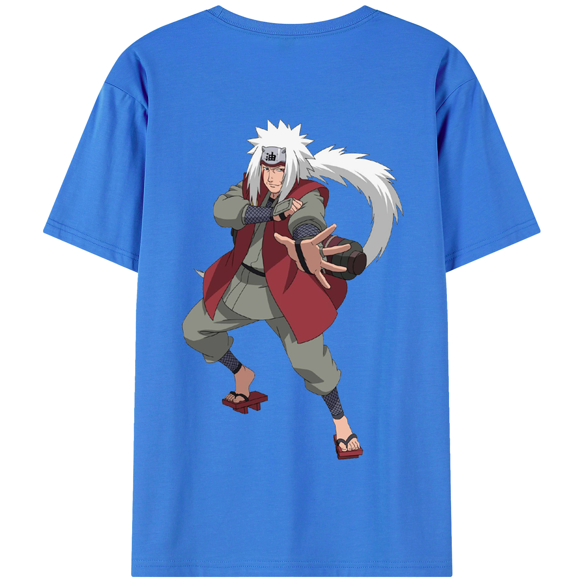 （画像用） NARUTO -ナルト- 自来也（じらいや） Jiraiya 綿100％半袖Tシャツ（背面プリント）
