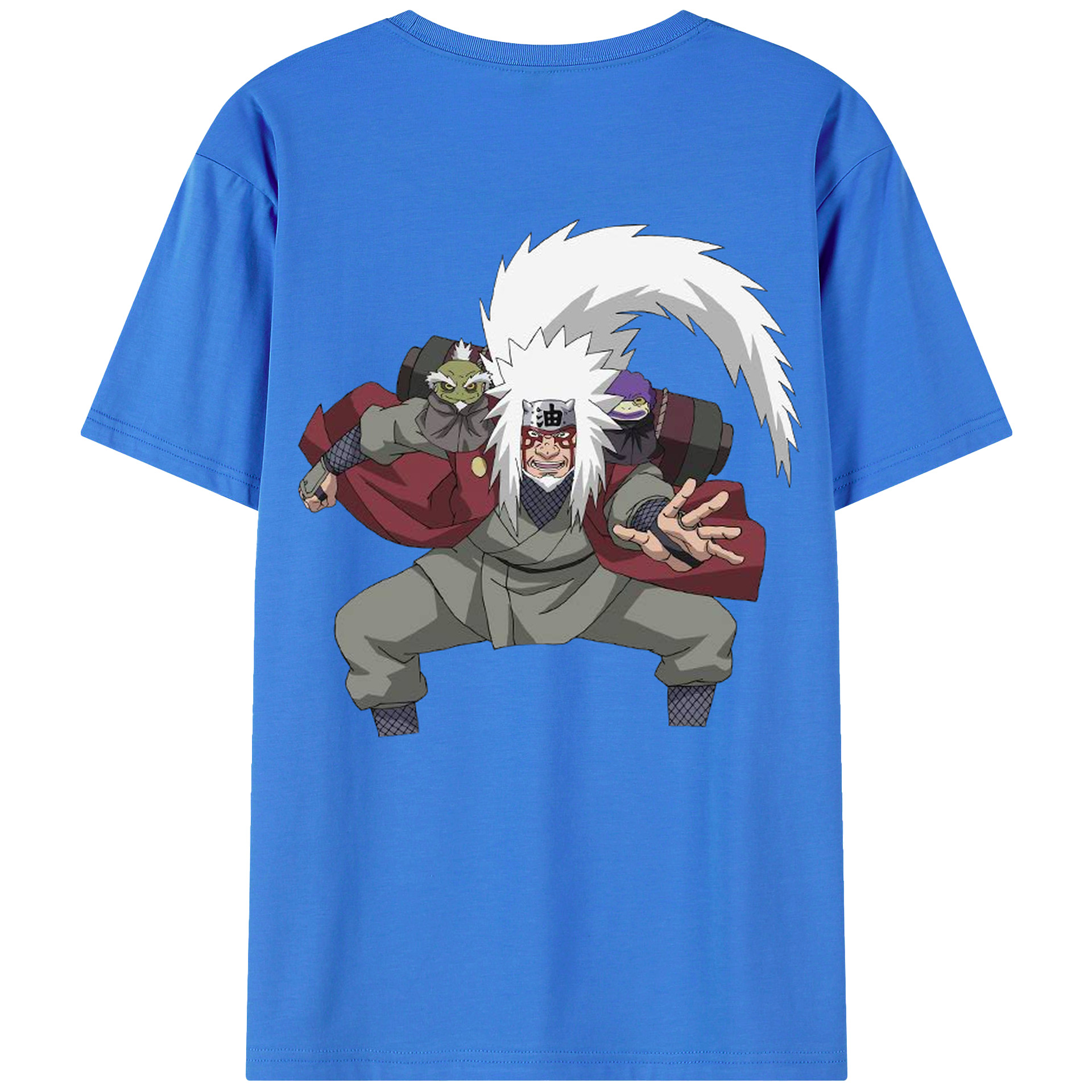（画像用） NARUTO -ナルト- 自来也（じらいや） Jiraiya 綿100％半袖Tシャツ（背面プリント）