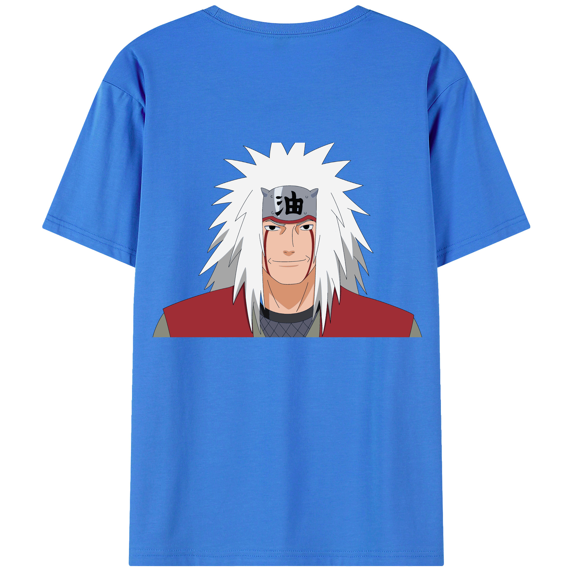 （画像用） NARUTO -ナルト- 自来也（じらいや） Jiraiya 綿100％半袖Tシャツ（背面プリント）