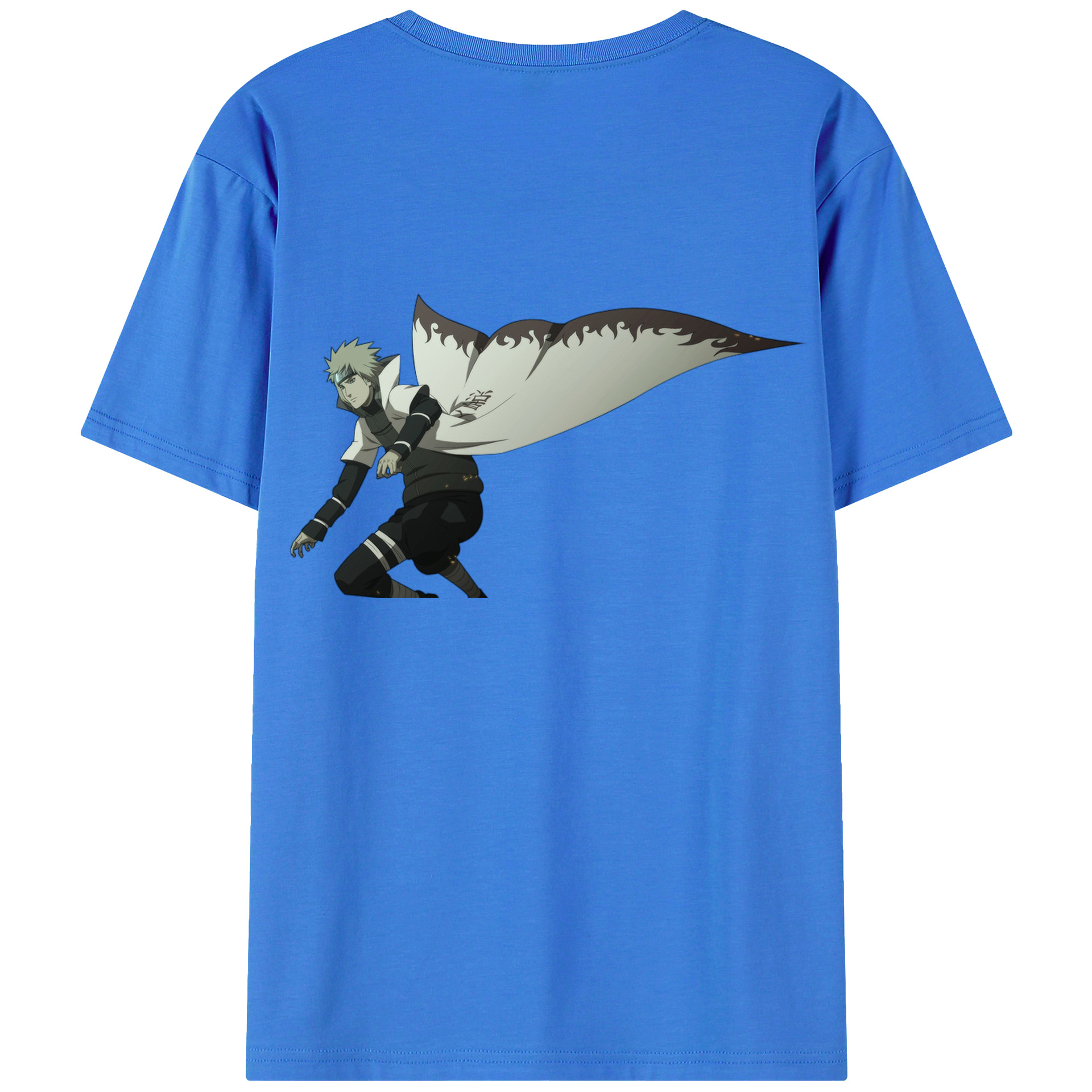 （画像用） NARUTO -ナルト- 波風 ミナト Namikaze Minato 綿100％半袖Tシャツ（背面プリント）