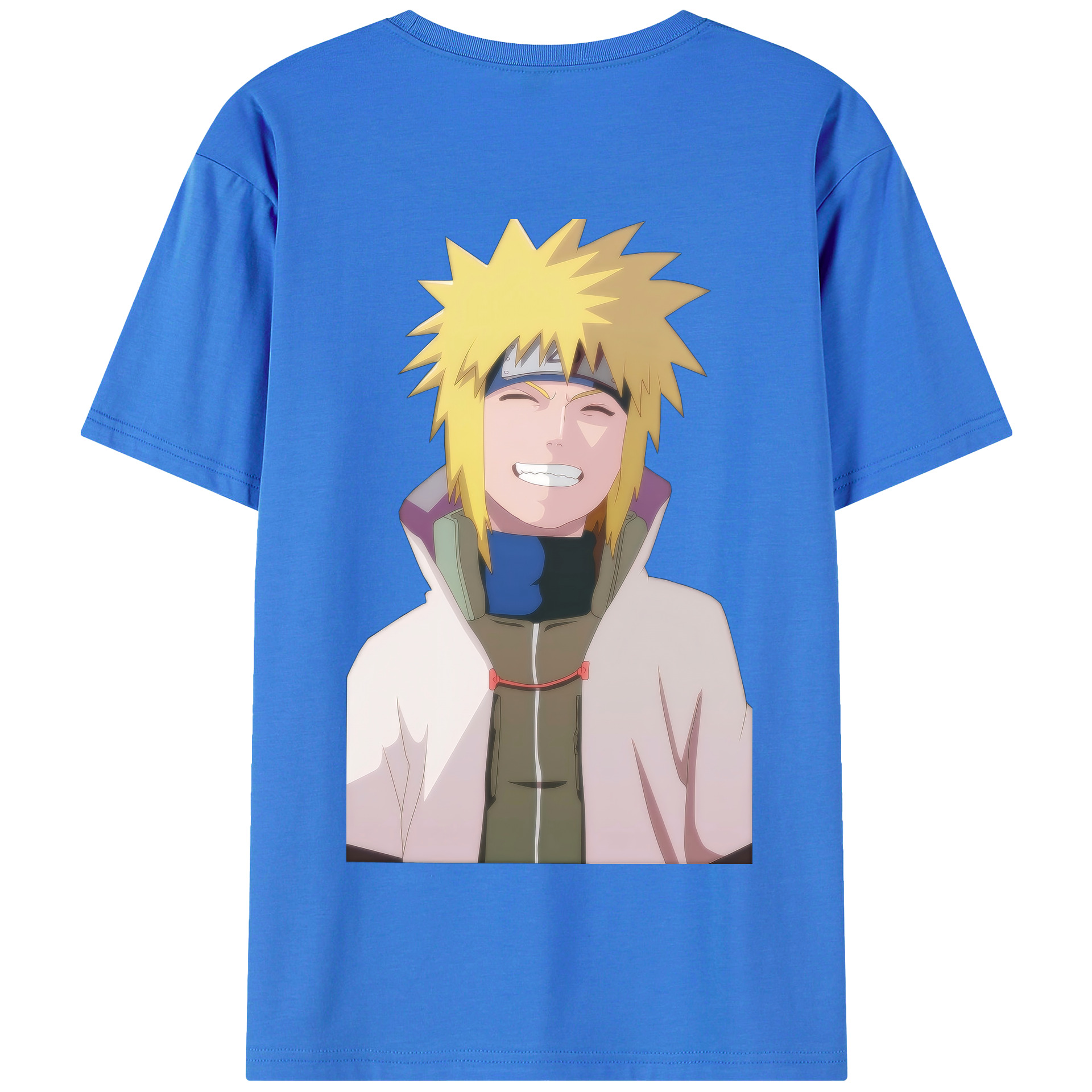 （画像用） NARUTO -ナルト- 波風 ミナト Namikaze Minato 綿100％半袖Tシャツ（背面プリント）