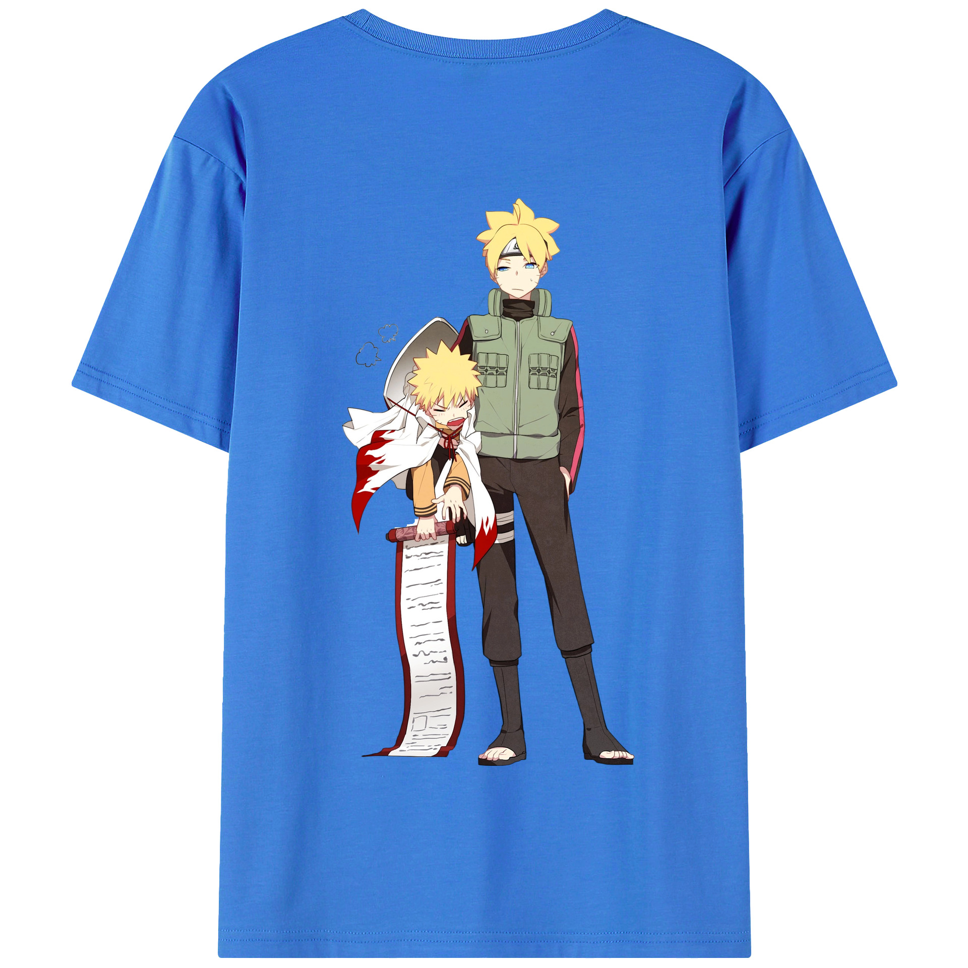 （画像用） NARUTO -ナルト- 波風 ミナト Namikaze Minato 綿100％半袖Tシャツ（背面プリント）