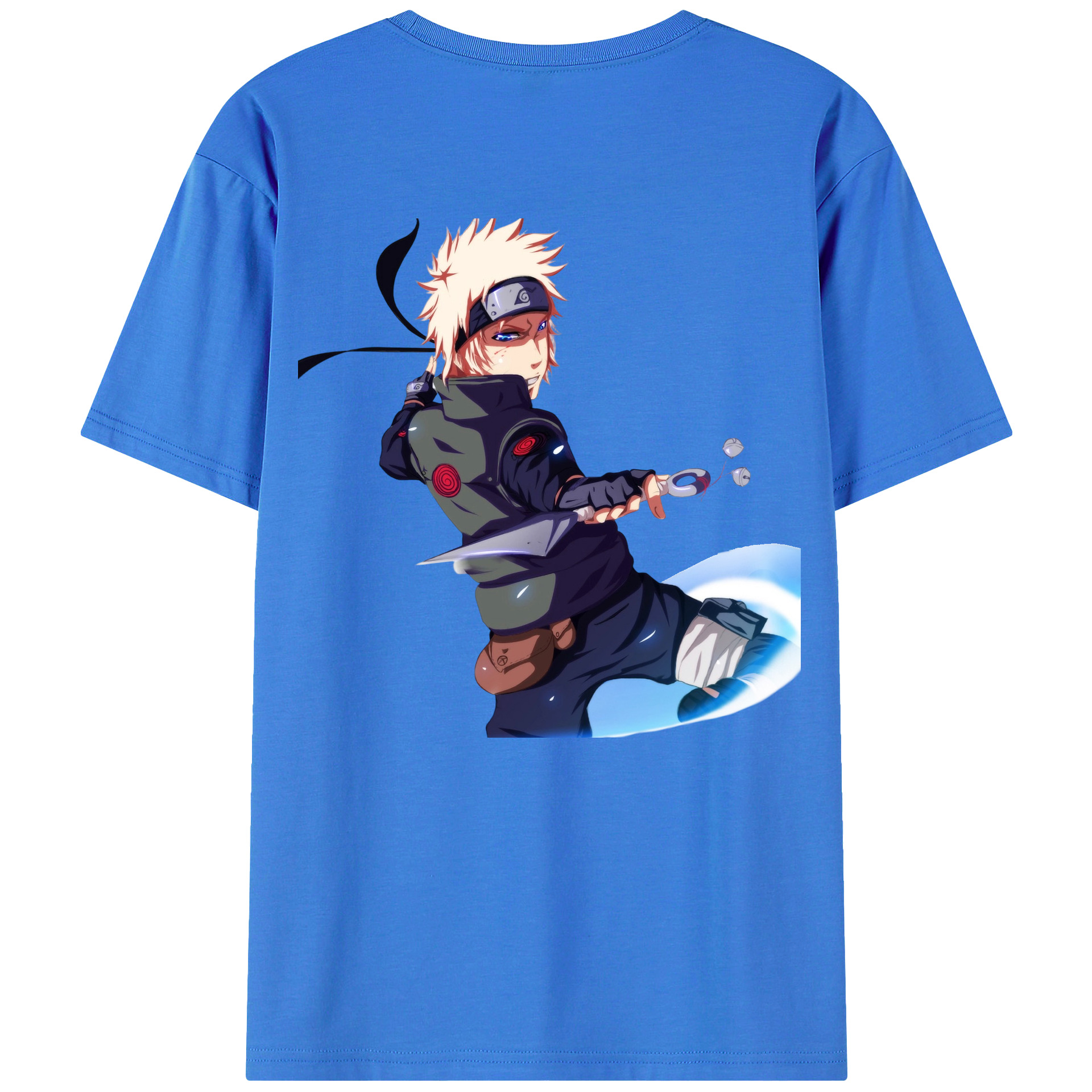 （画像用） NARUTO -ナルト- 波風 ミナト Namikaze Minato 綿100％半袖Tシャツ（背面プリント）
