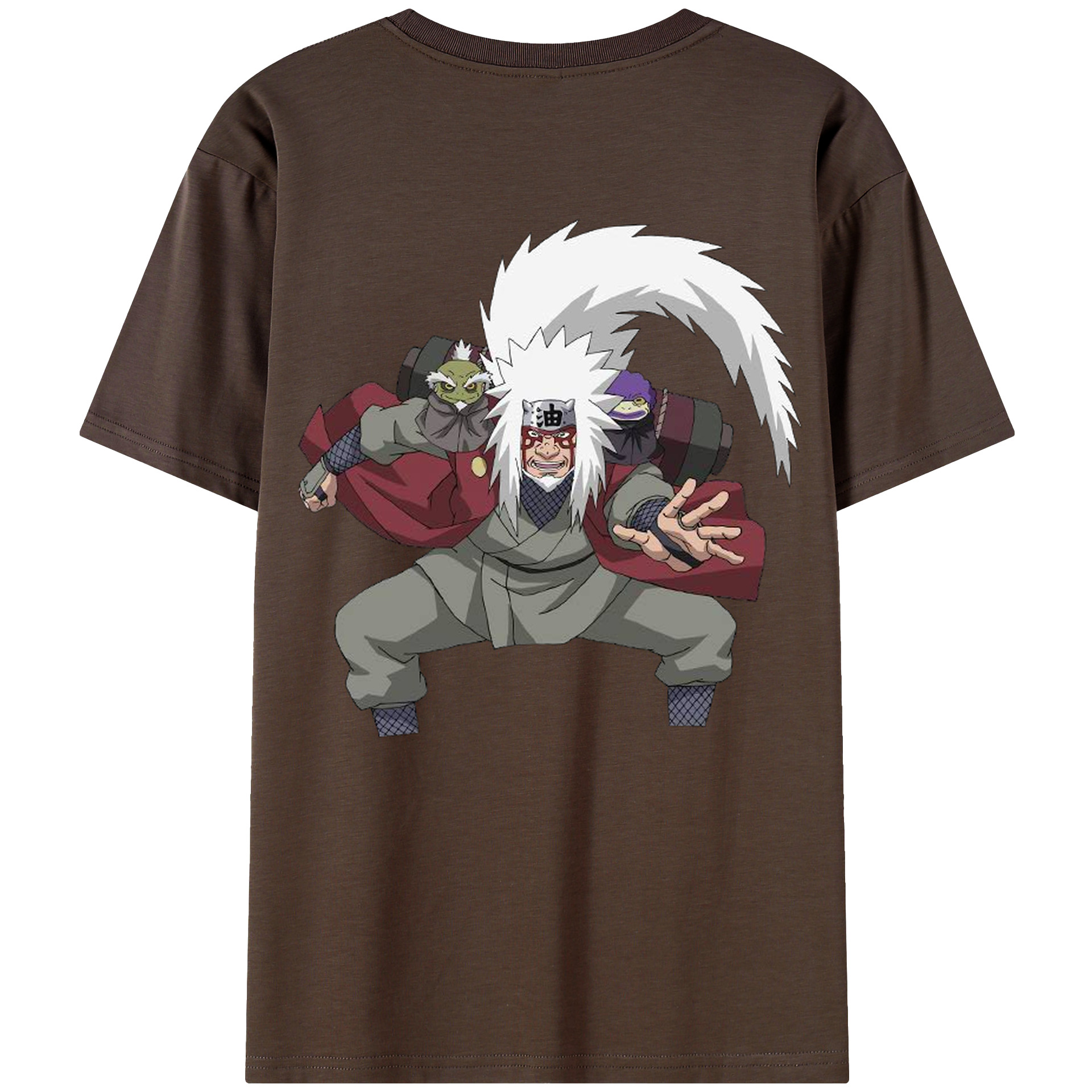 （画像用） NARUTO -ナルト- 自来也（じらいや） Jiraiya 綿100％半袖Tシャツ（背面プリント）